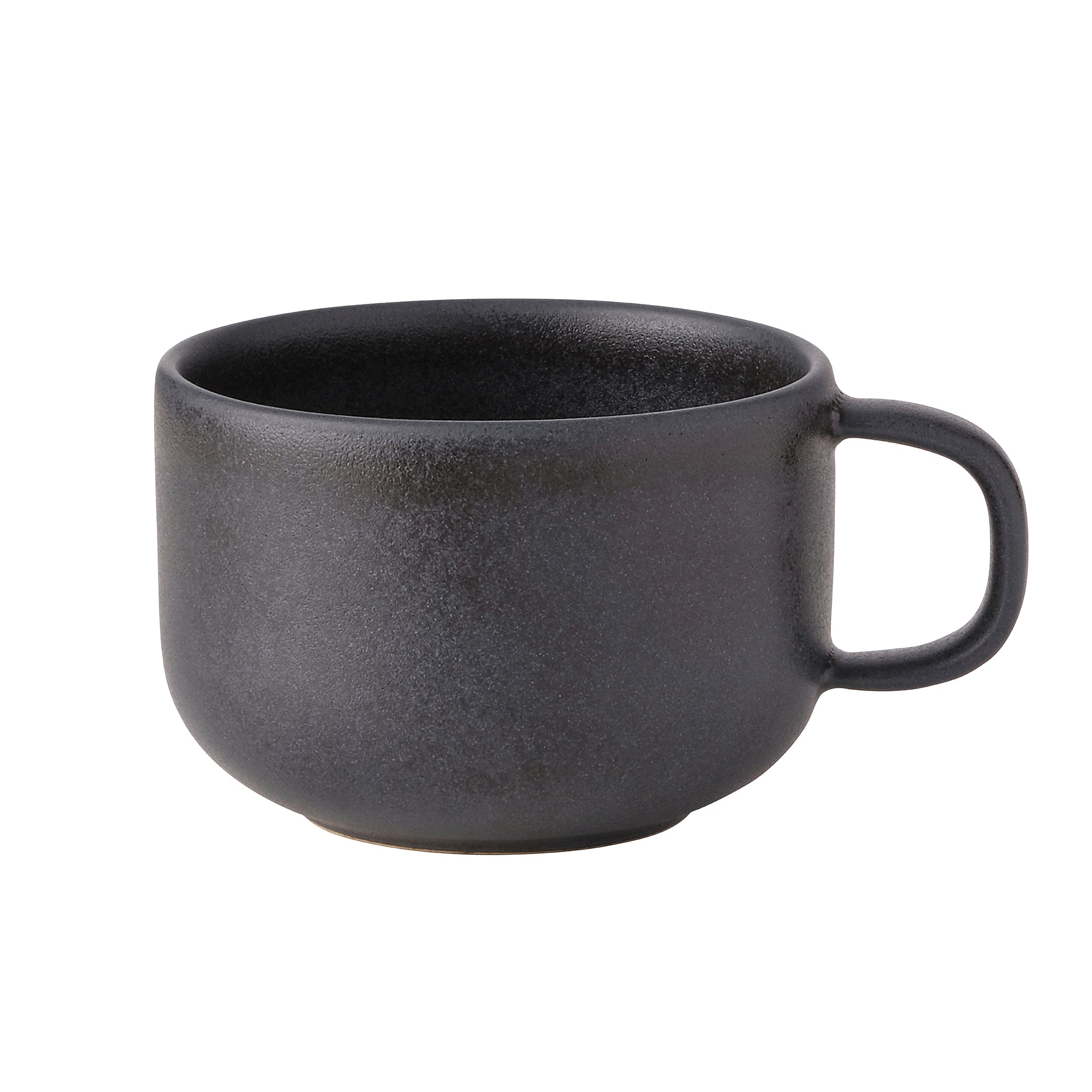 Obsidian Black Stoneware Cup 4.4" / 9.3oz Black