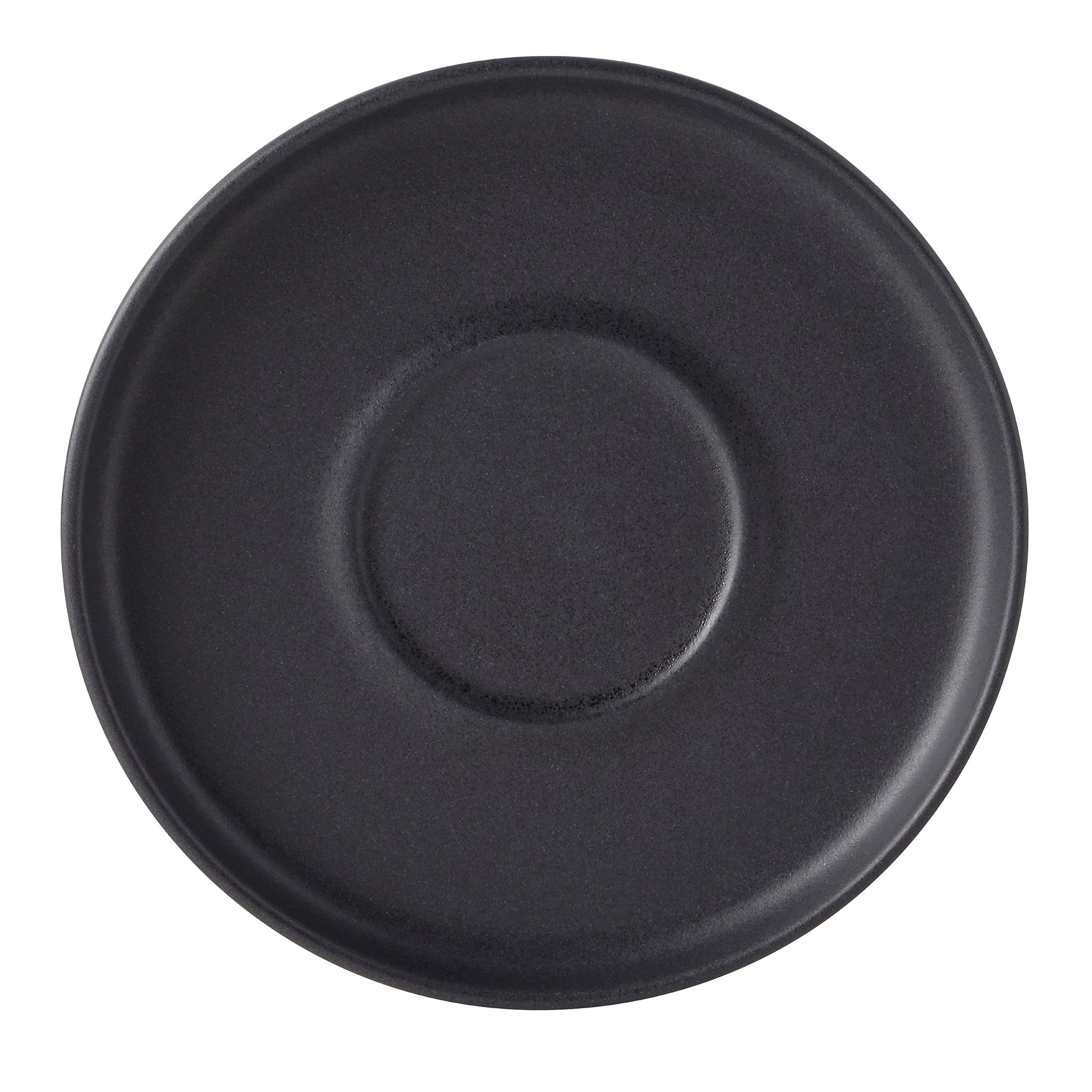Obsidian Black Stoneware Saucer 5.9" Black