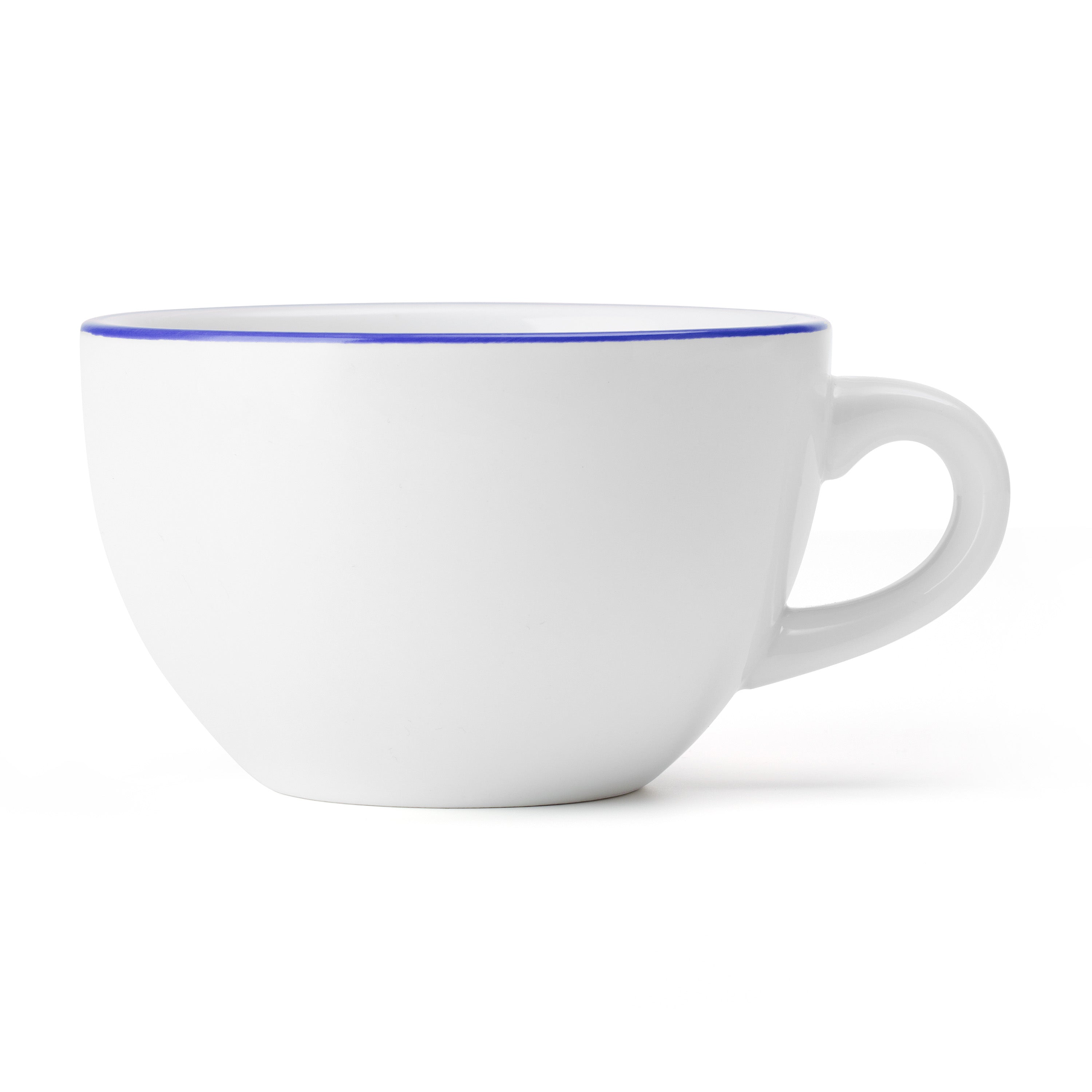 Bistro Pinstripe Porcelain Cup 5.3" / 10oz Blue Pinstripe