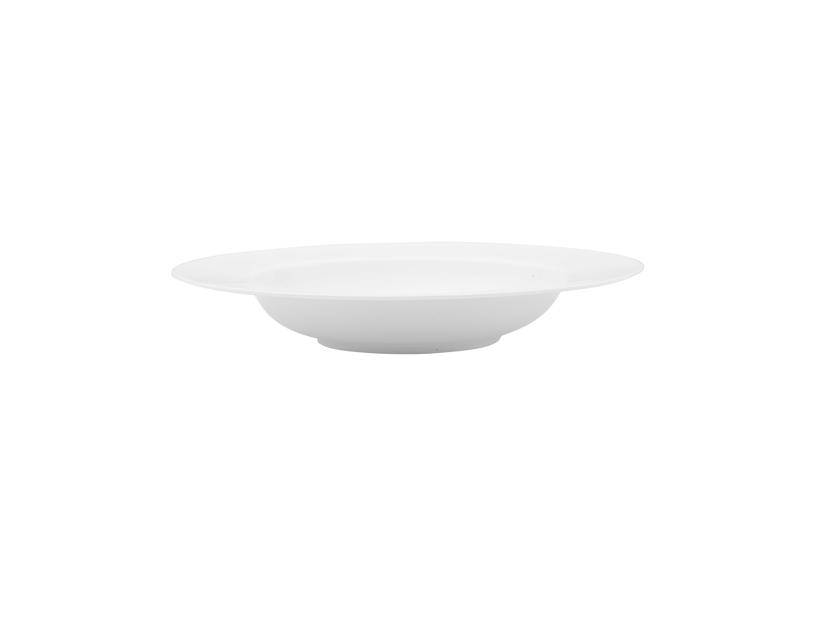Lola Bone China Deep Plate 11" White