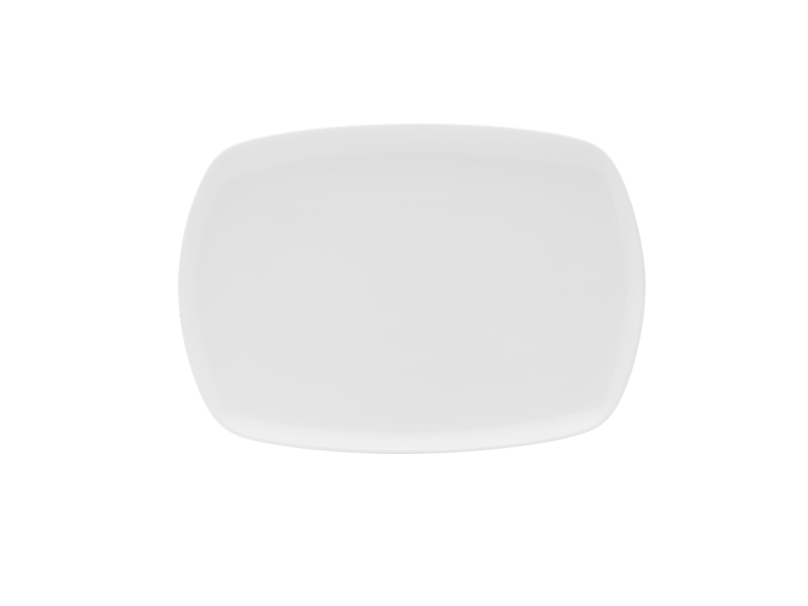 Lola Bone China Rectangular Platter 12x6" White