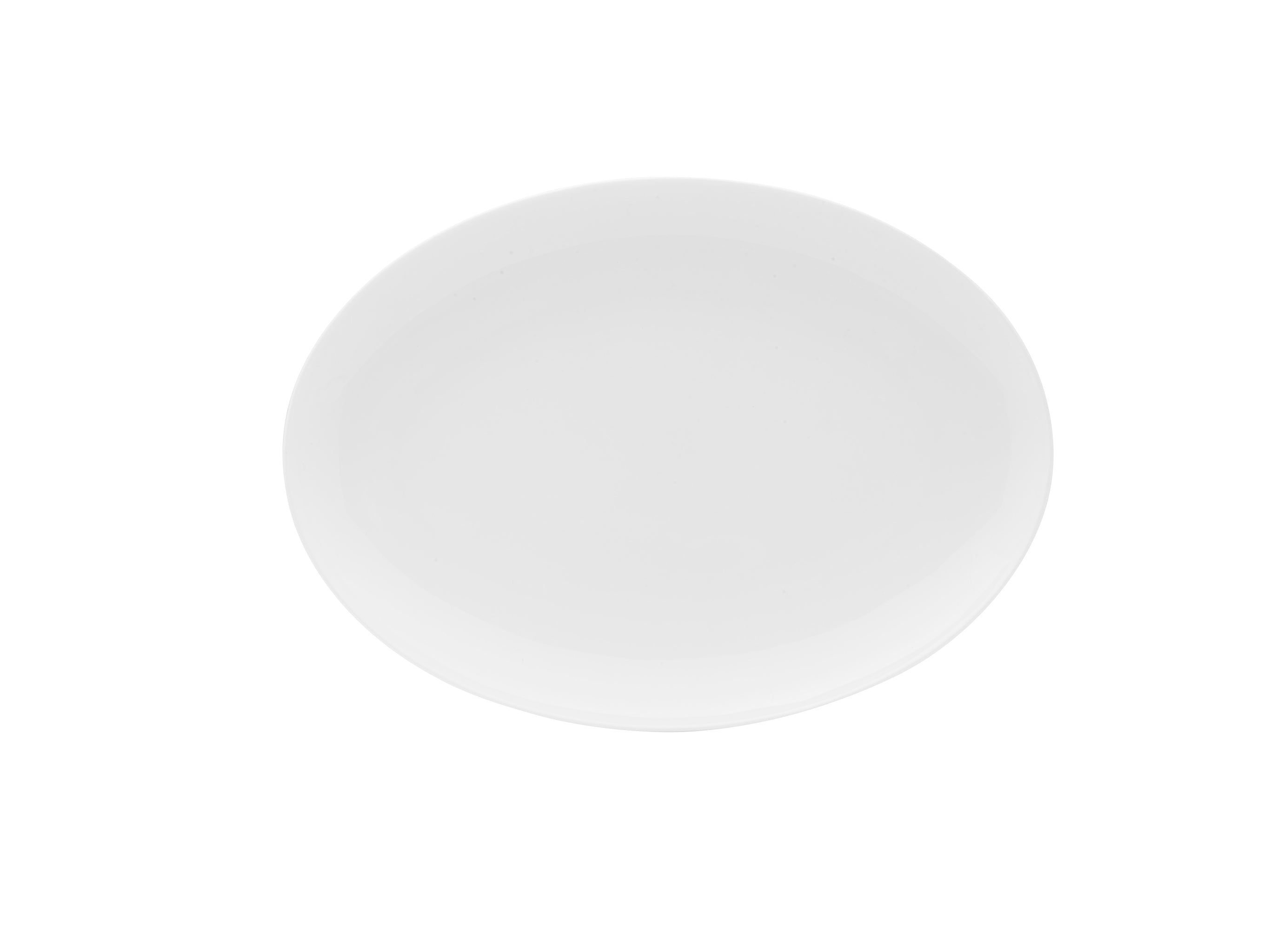 Lola Bone China Oval Platter 13x9" White