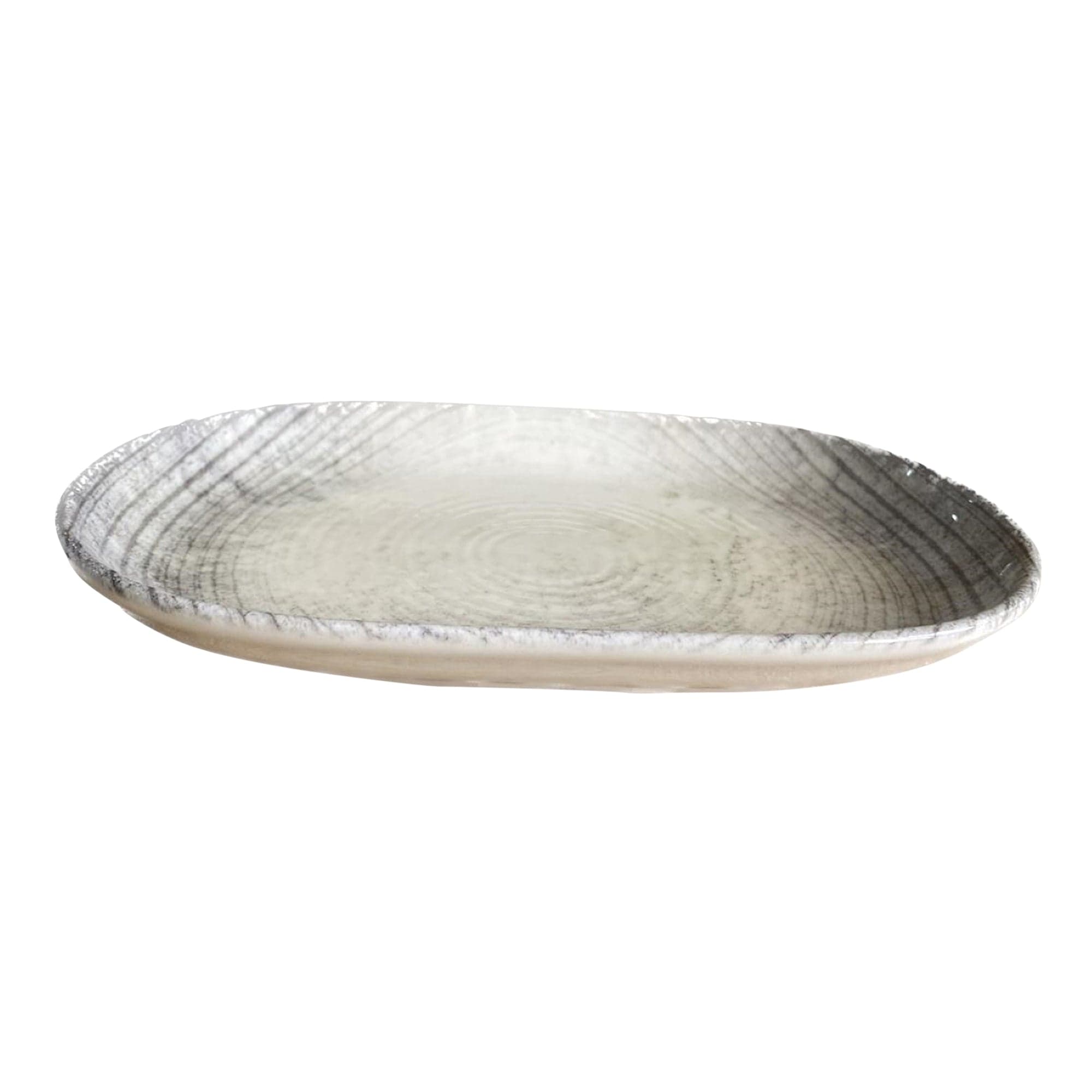 Fume Porcelain Oval Platter  5.6"x3.7"