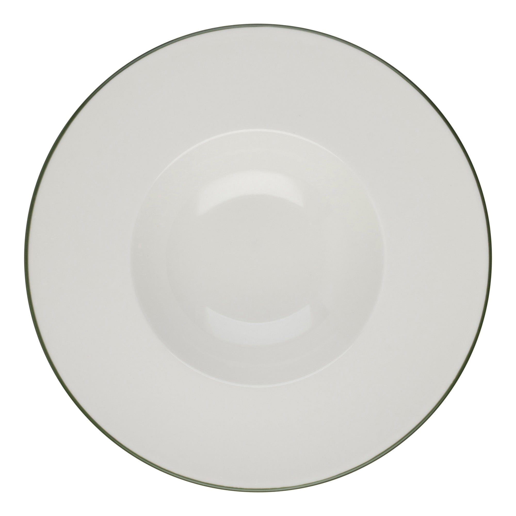 Modest Green Fine China Deep Plate 11.4"