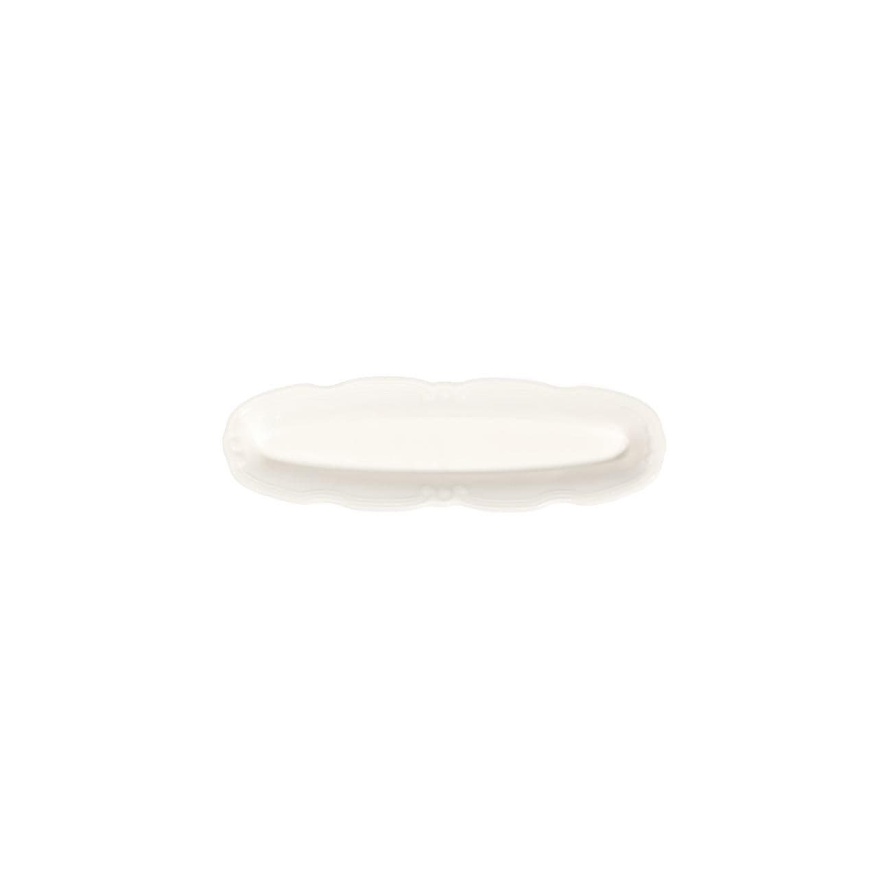 Tiffany White Fine China Oval Platter  2.6" x 8.6"