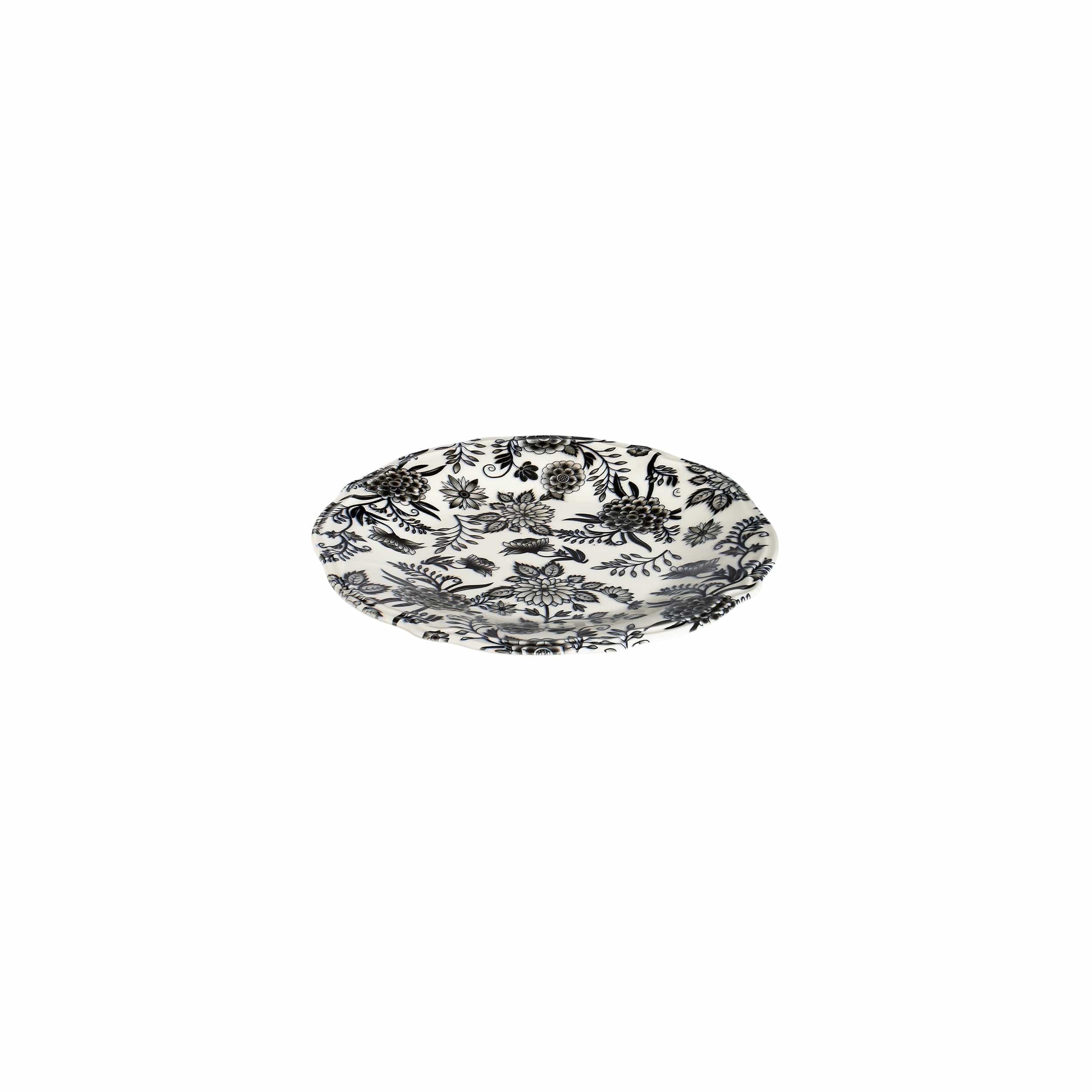 Herba Black Fulya Black Premium Stoneware Coupe Plate 5.9"