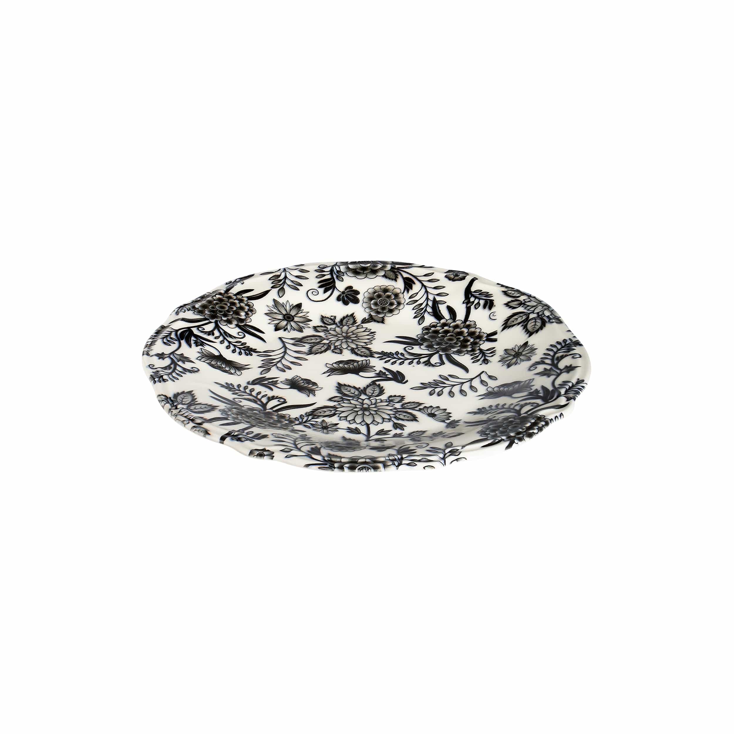 Herba Black Fulya Black Premium Stoneware Coupe Plate 8.3"