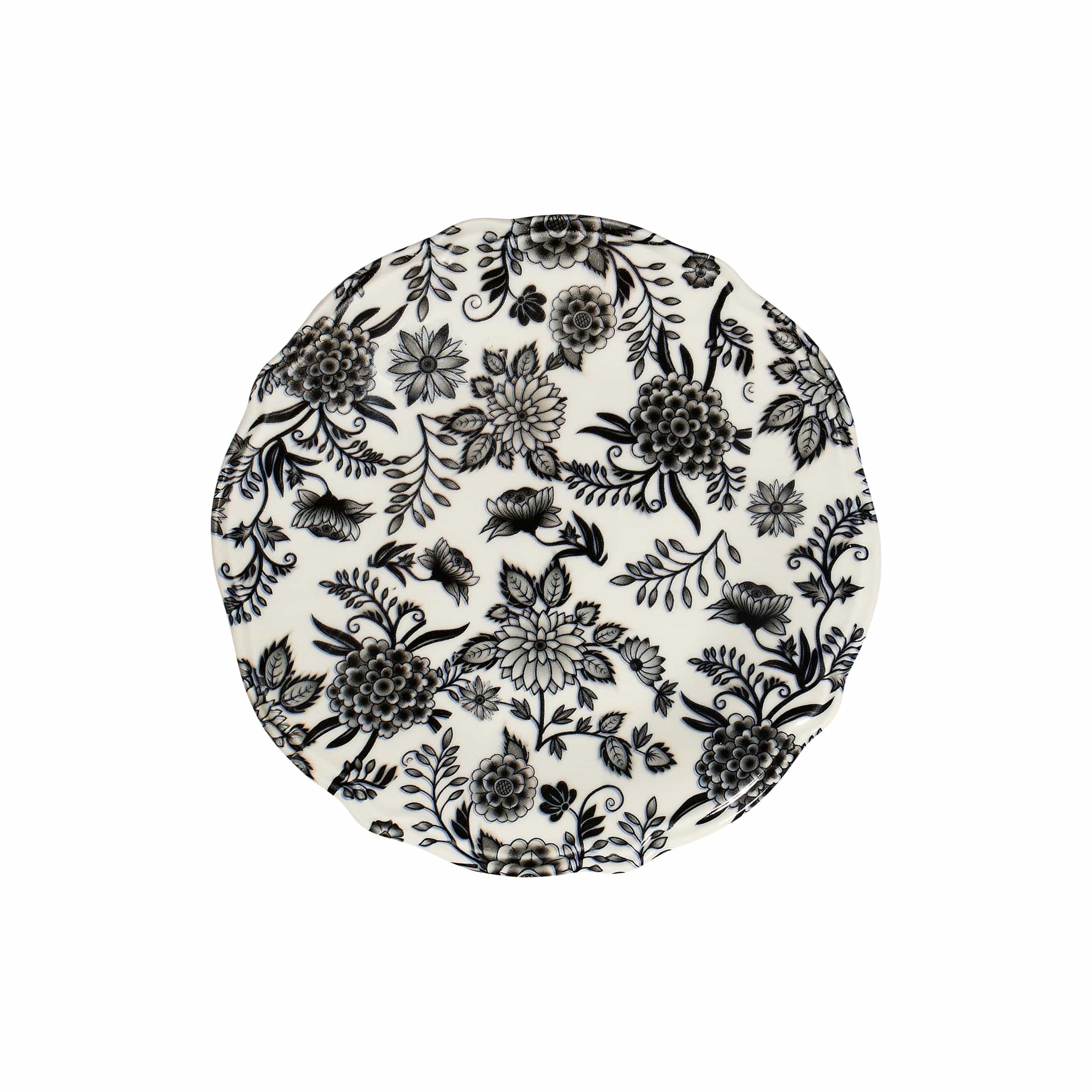 Herba Black Fulya Black Premium Stoneware Coupe Plate 8.3"