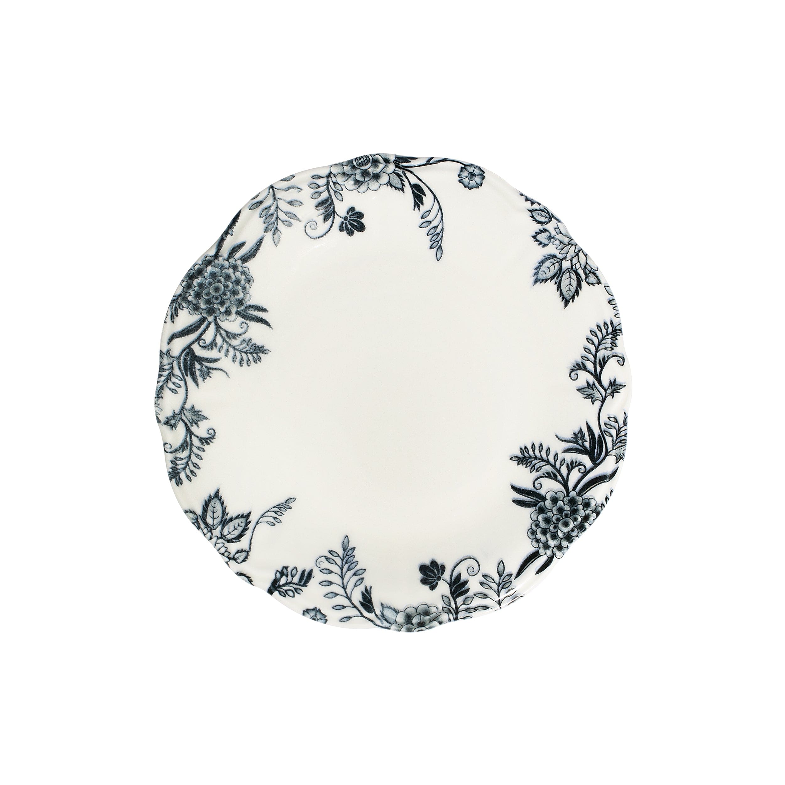 Silva Black Fulya Black Premium Stoneware Coupe Plate 8.3"
