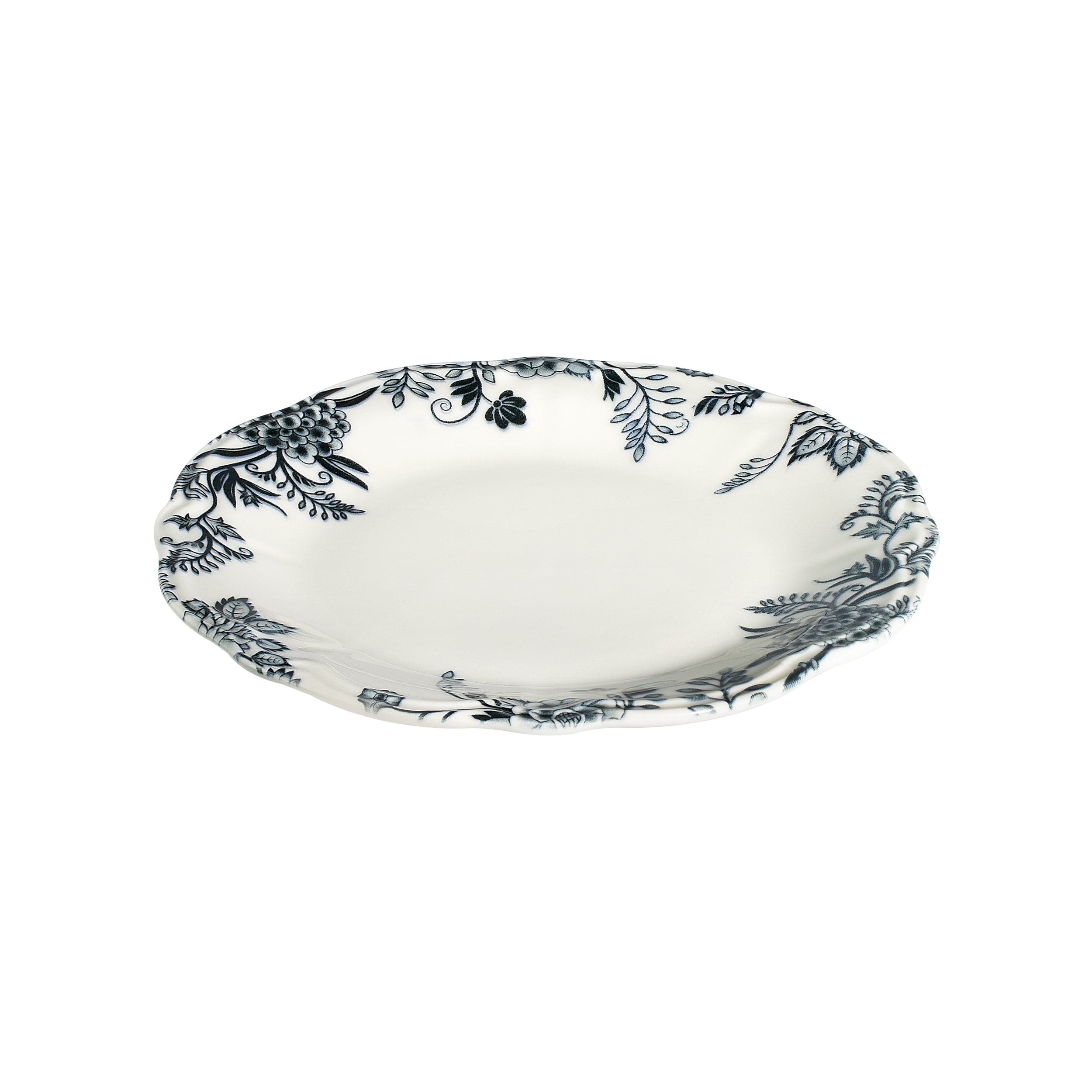 Silva Black Fulya Black Premium Stoneware Coupe Plate 10.2"