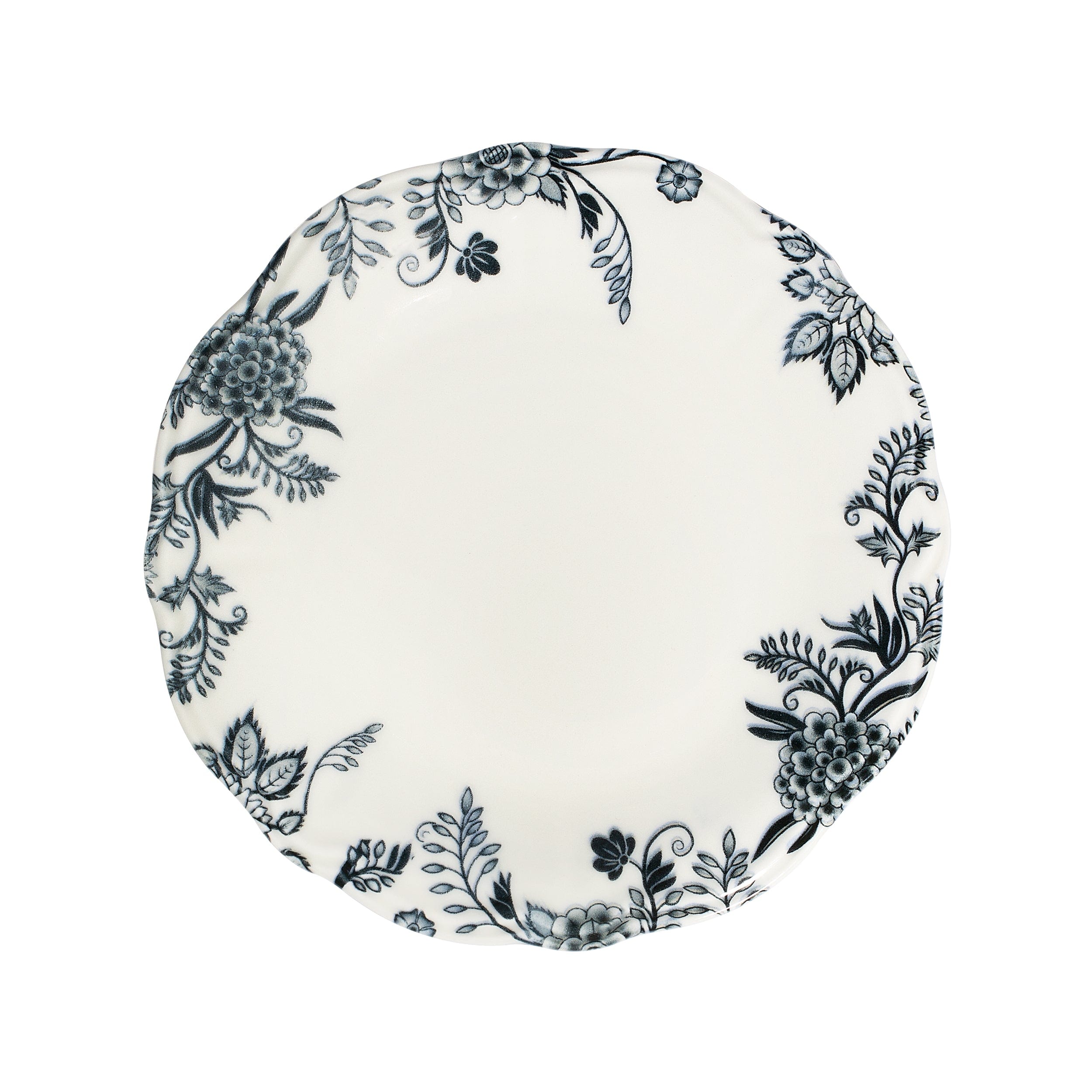 Silva Black Fulya Black Premium Stoneware Coupe Plate 10.2"