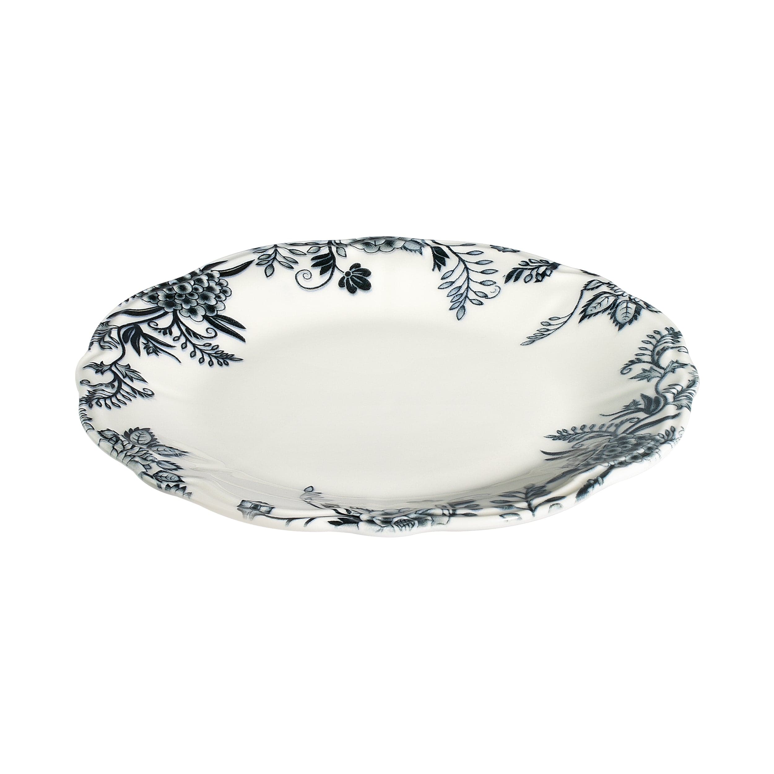 Silva Black Fulya Black Premium Stoneware Coupe Plate 11.4"
