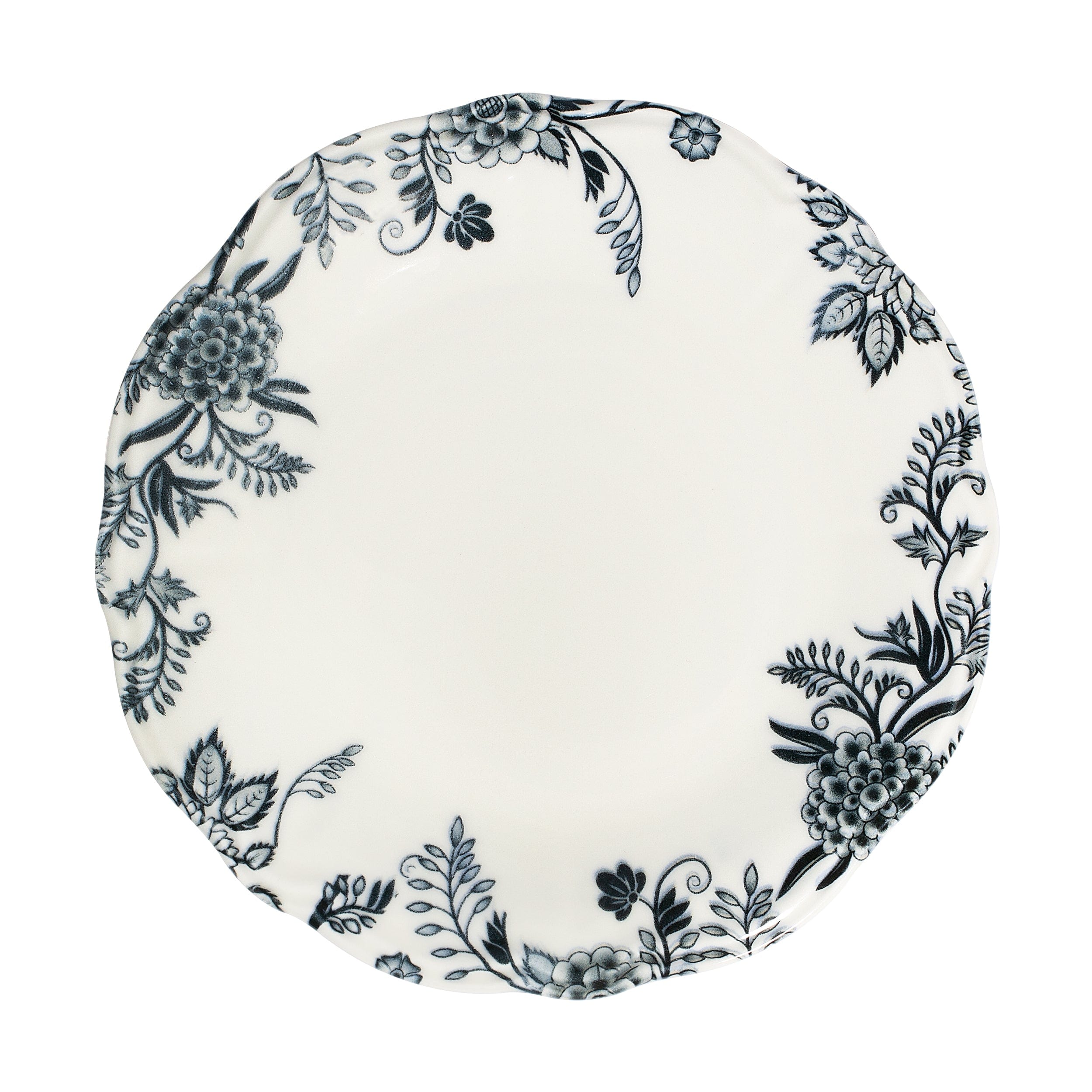 Silva Black Fulya Black Premium Stoneware Coupe Plate 11.4"