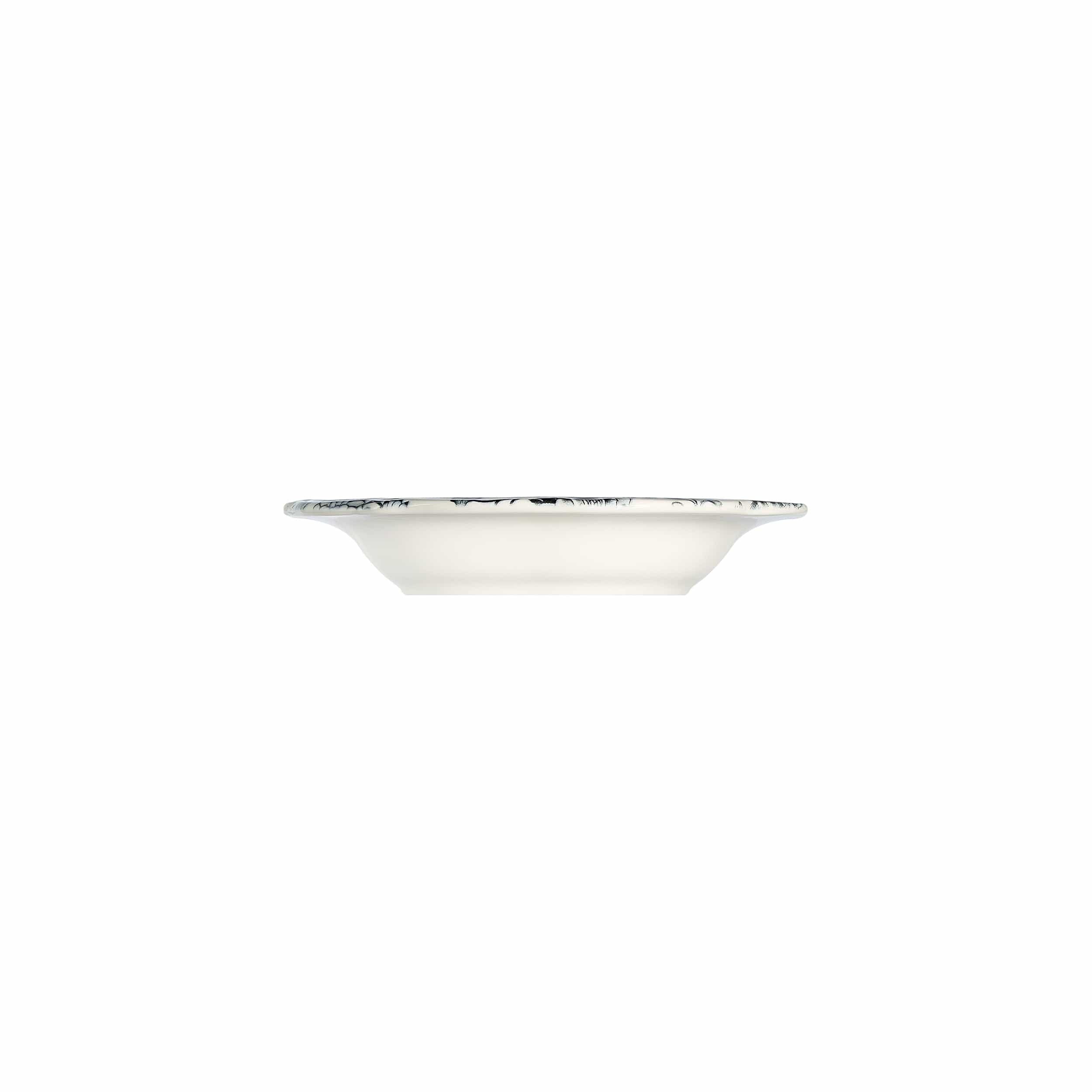 Silva Black Fulya Black Premium Stoneware Deep Plate 6.6" / 6.9 oz