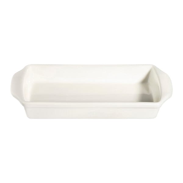 Braise White Fine China Rectangular Pan 10" x 5.5" / 16 oz