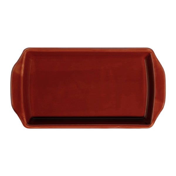 Kora Red Fine China Rectangular Pan 10" x 5.5" / 16 oz