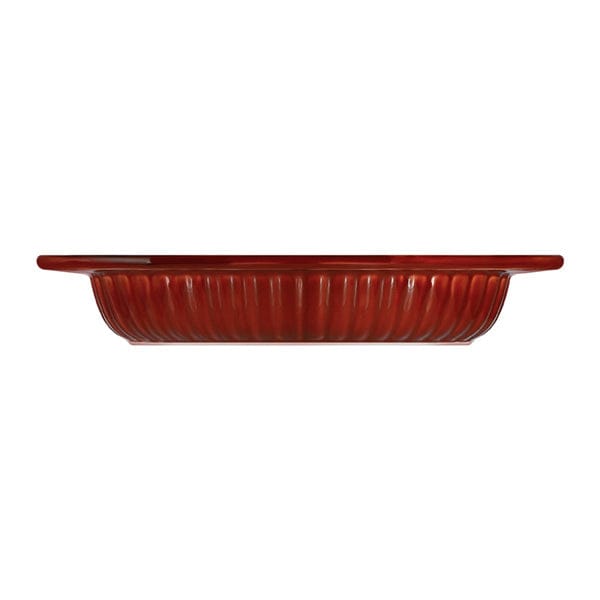 Kora Red Fine China Oval Pan 8.6" x 5" / 11.3 oz