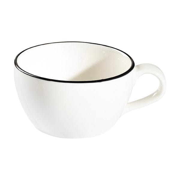 Modest Black Black Fine China Cup 3.6" / 7.8 oz