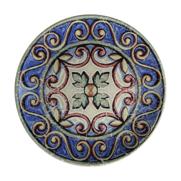 Amalfi Blue Fine China Coupe Plate 8.2"