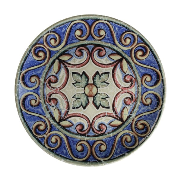 Amalfi Blue Fine China Coupe Plate 10.7"