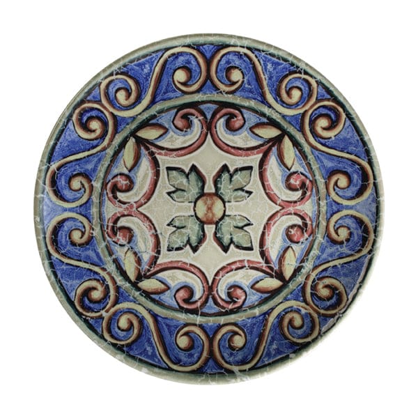 Amalfi Blue Fine China Coupe Plate 11.7"