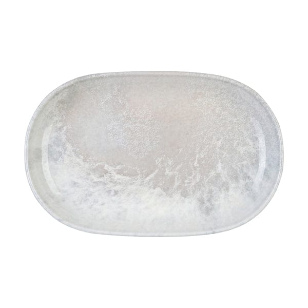 Surf Grey Fine China Platter 14.6" x 9.6"
