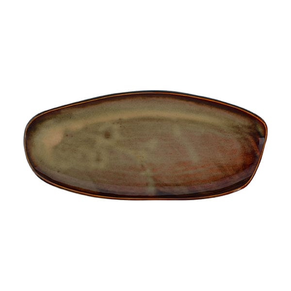 Hazel Jord Tan Fine China Platter 10.9" x 5.3"