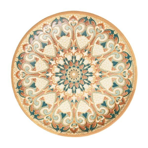 Qasbah Tima Orange Fine China Coupe Plate 8.3"