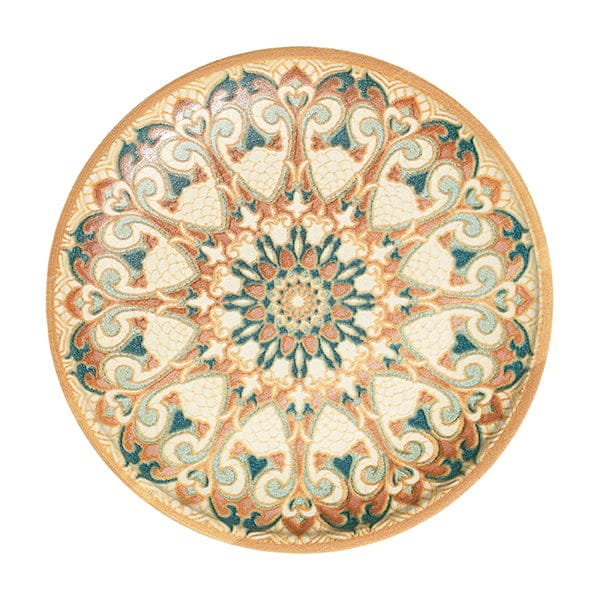 Qasbah Tima Orange Fine China Coupe Plate 10.6"