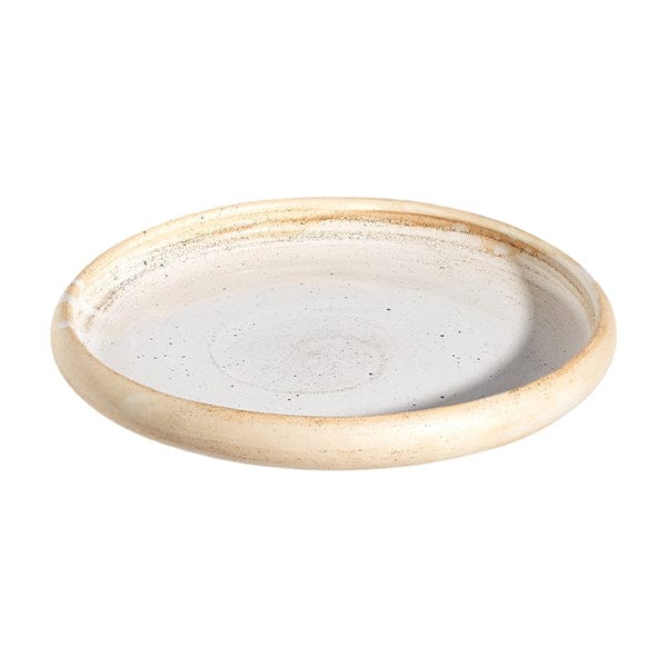 Cameo Celesta Beige Khaki Fine China Coupe Plate 10.6"