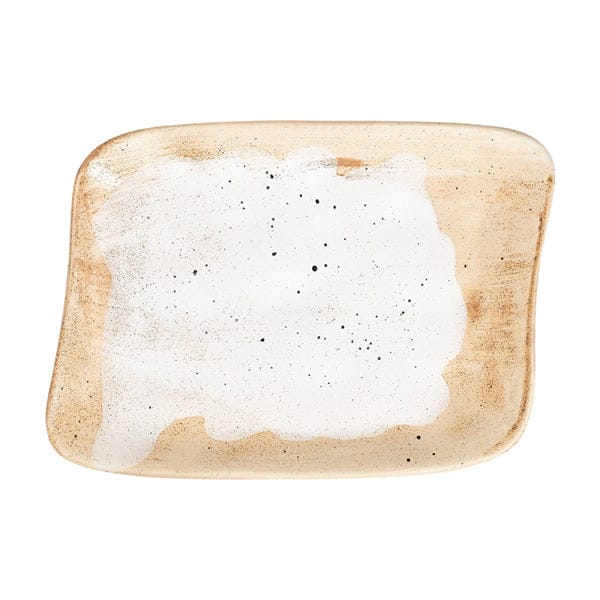 Cameo Savor Beige Khaki Fine China Platter 11.8" x 8.6"