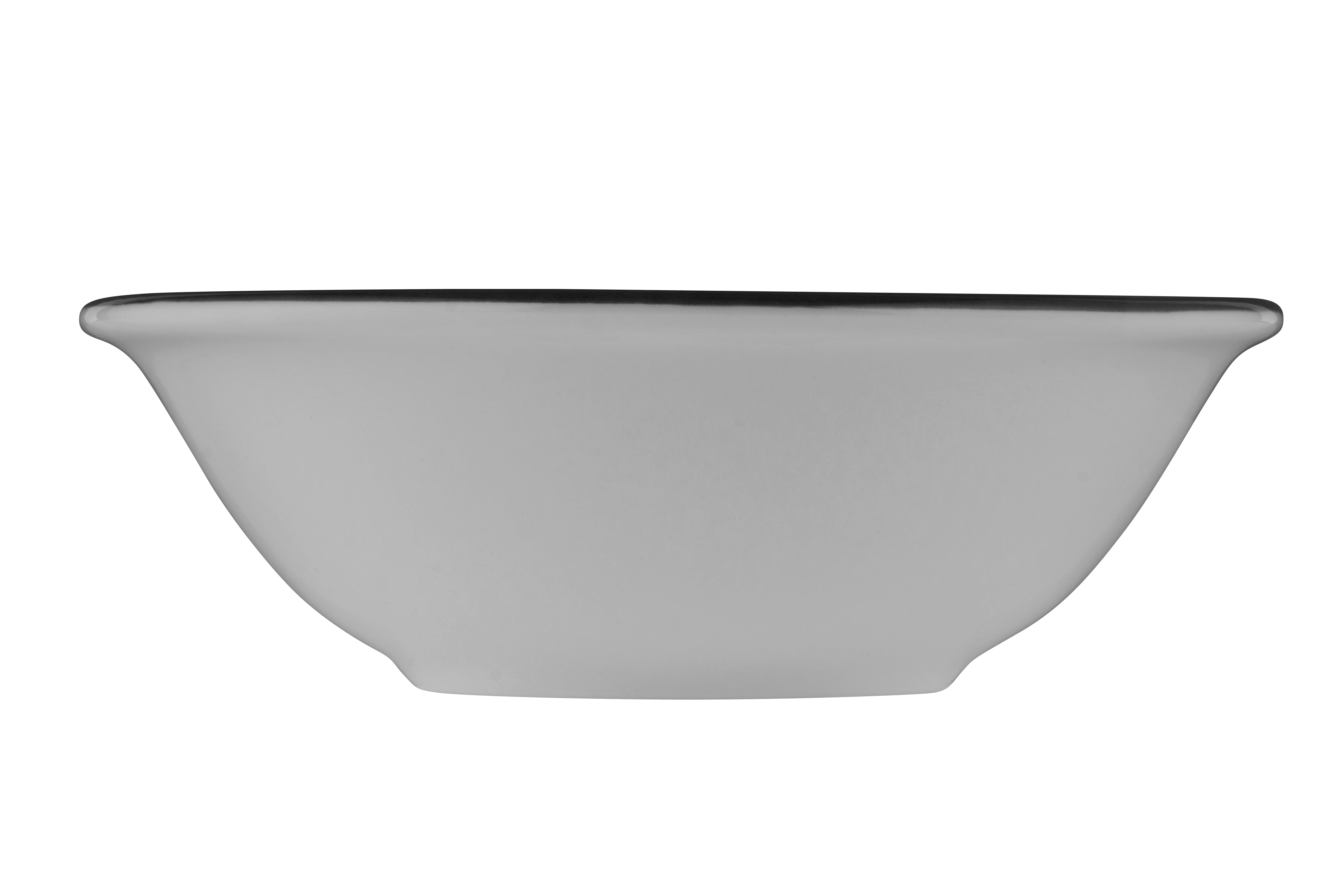 Modest Black Black Fine China Bowl 7.1" / 21 oz