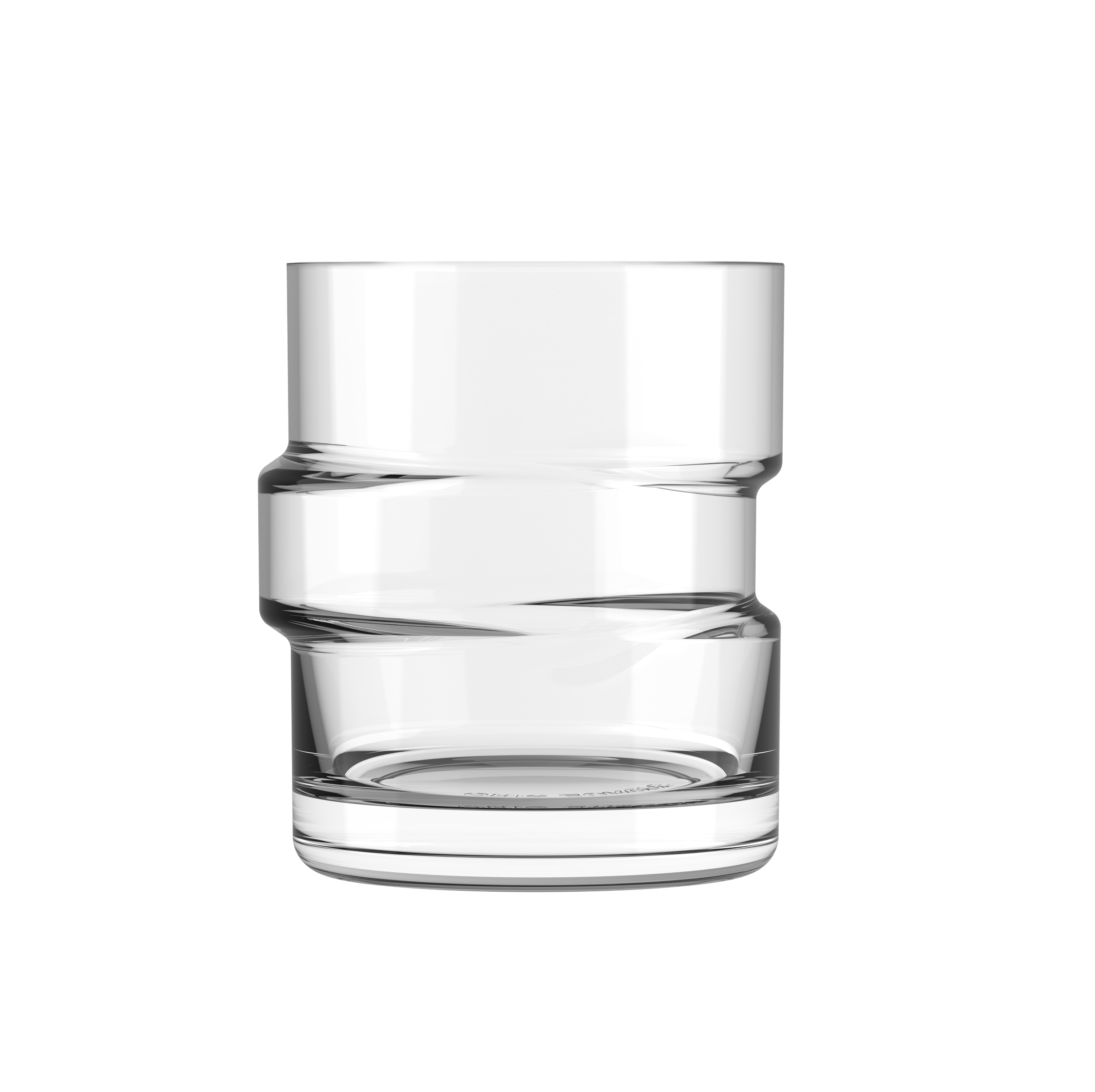 The Glitch Clear Soda Lime Double Old Fashion 3.3" x 3.8" / 12oz