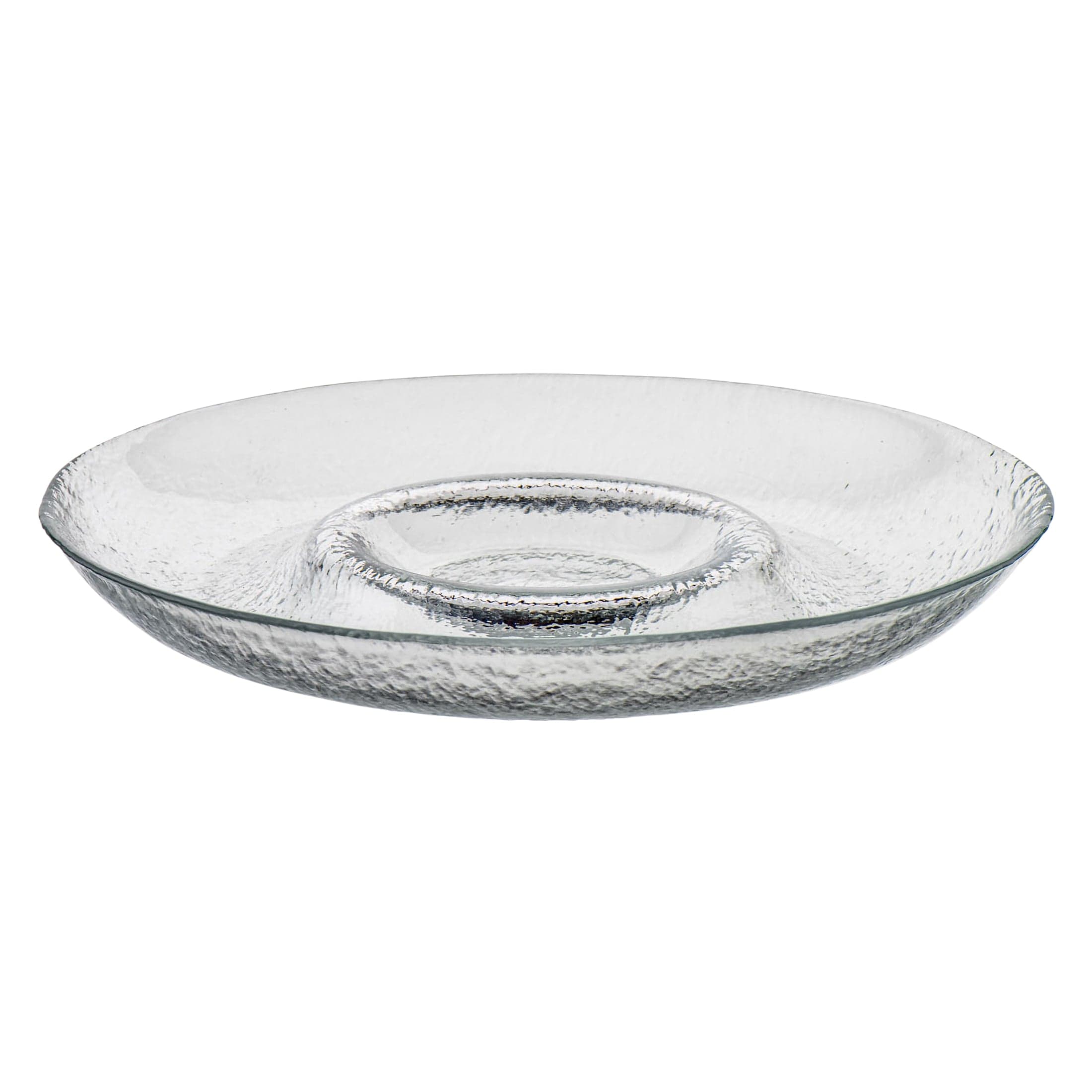 Estonia Clear Glass Chip And Dip 10.6"