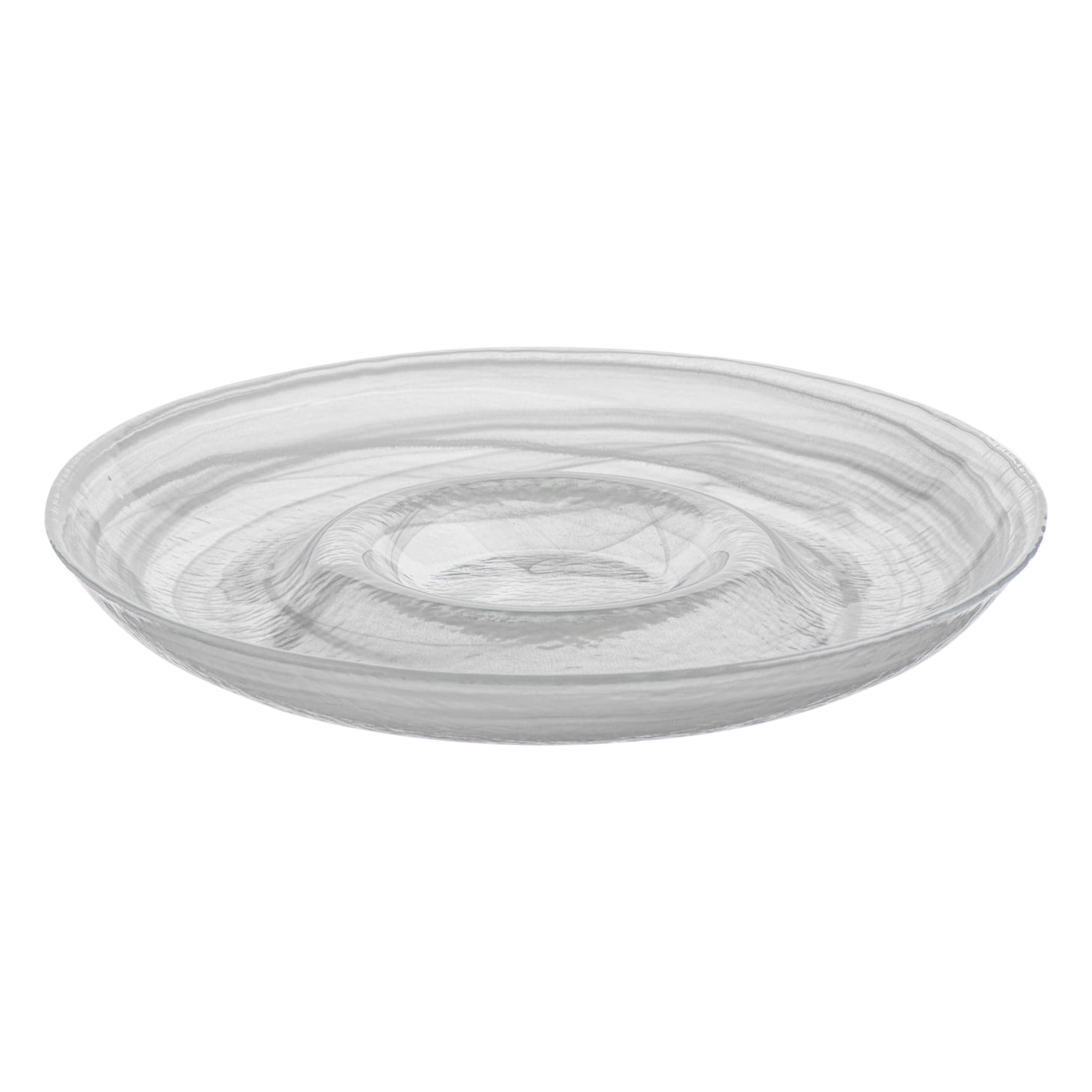 Estonia White Glass Chip And Dip 10.6"