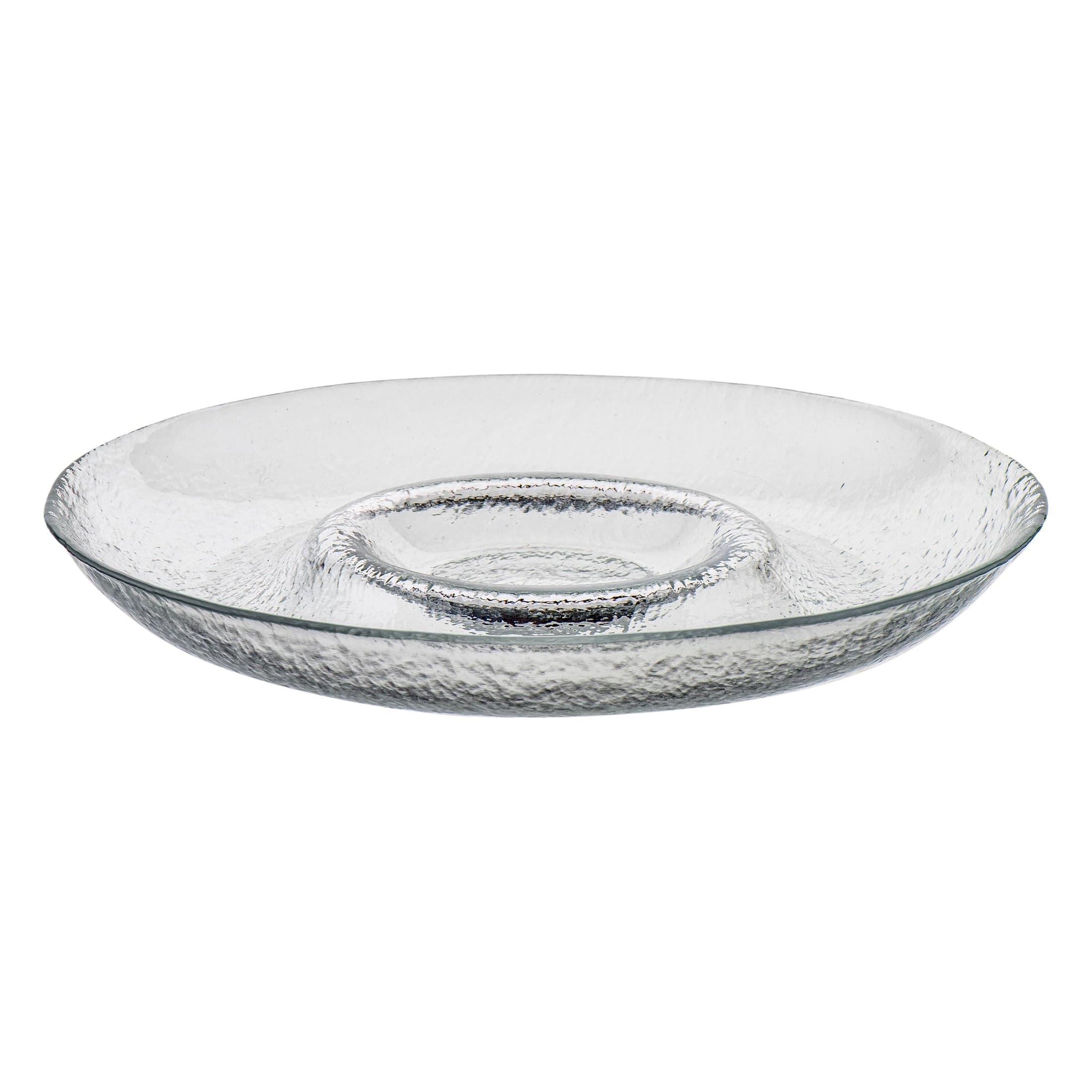 Estonia Clear Glass Chip And Dip 14.8"
