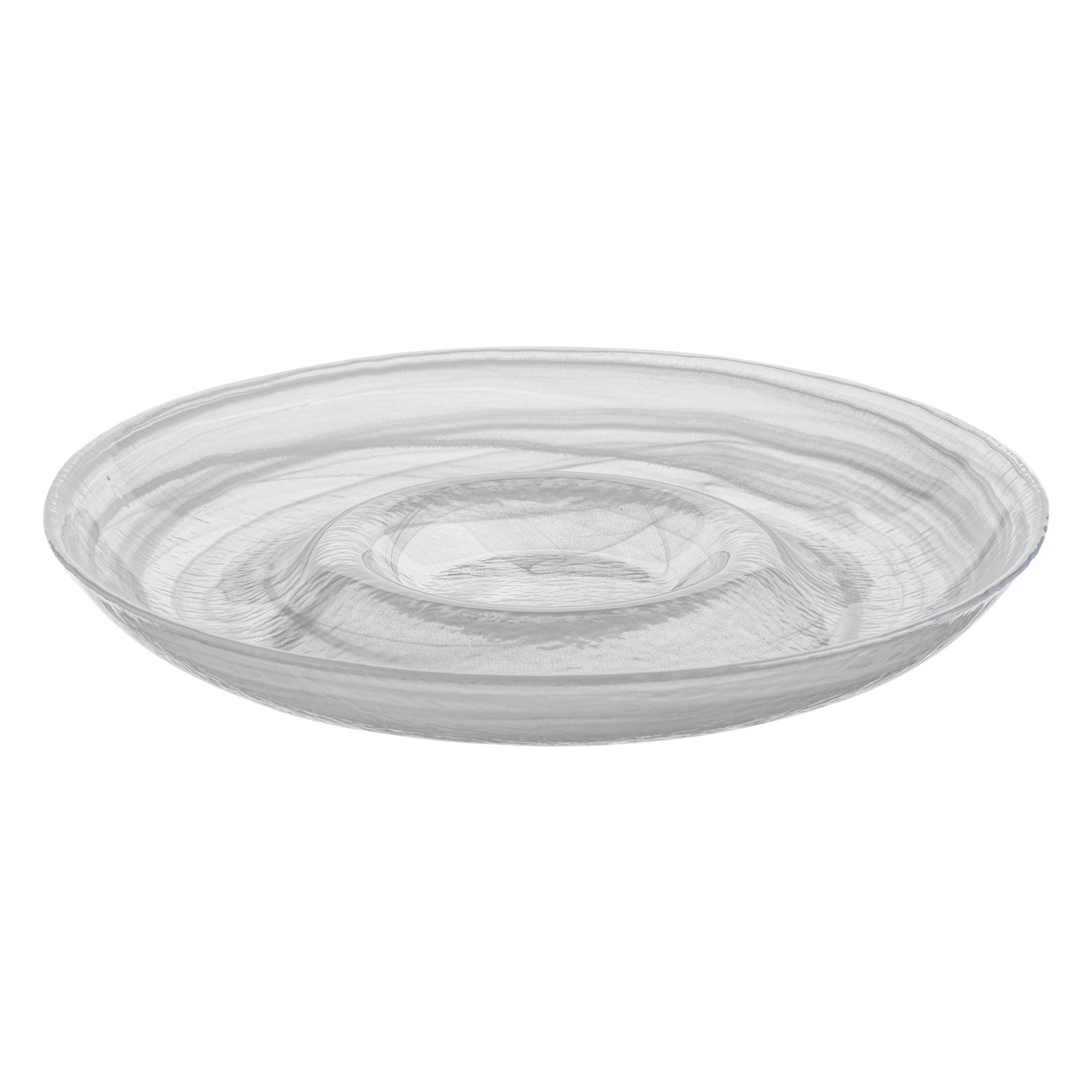 Estonia White Glass Chip And Dip 14.8"