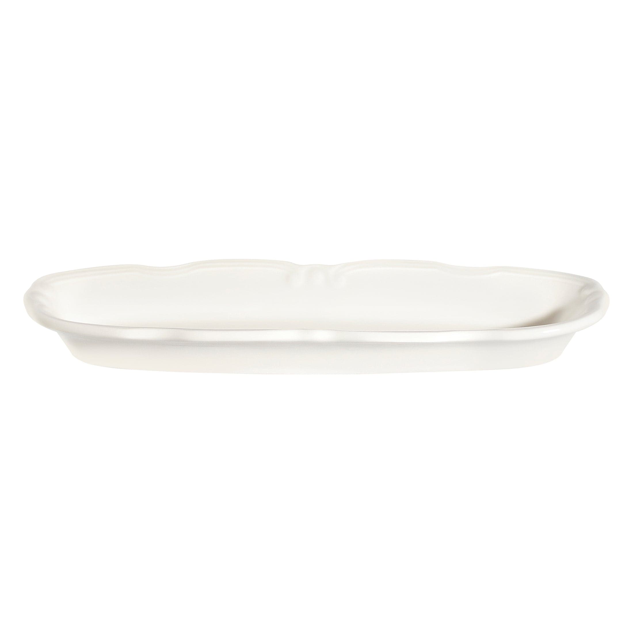 Tiffany White Fine China Oval Platter  2.6" x 8.6"