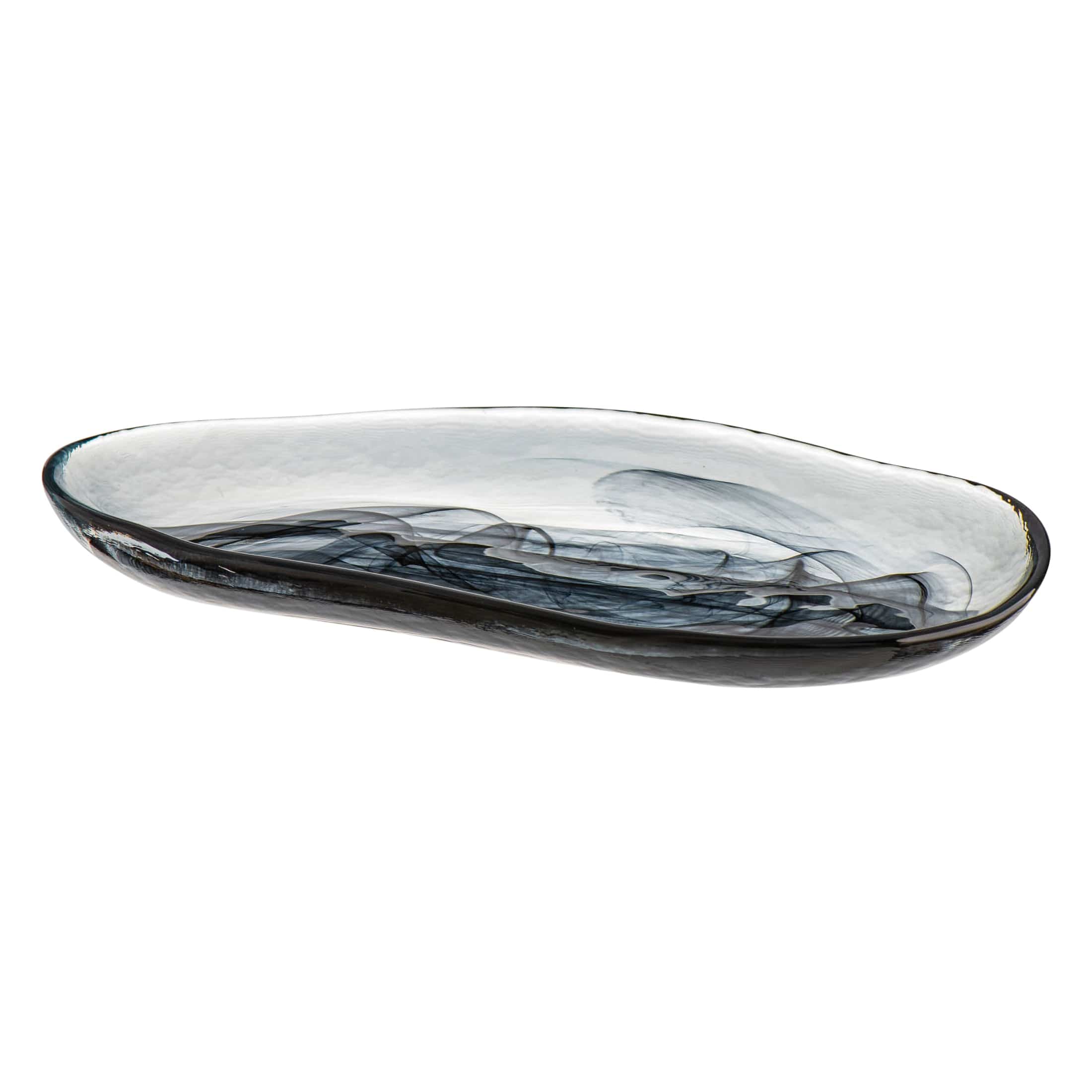 Atlas Black Glass Plate 10.8" x 5.7"