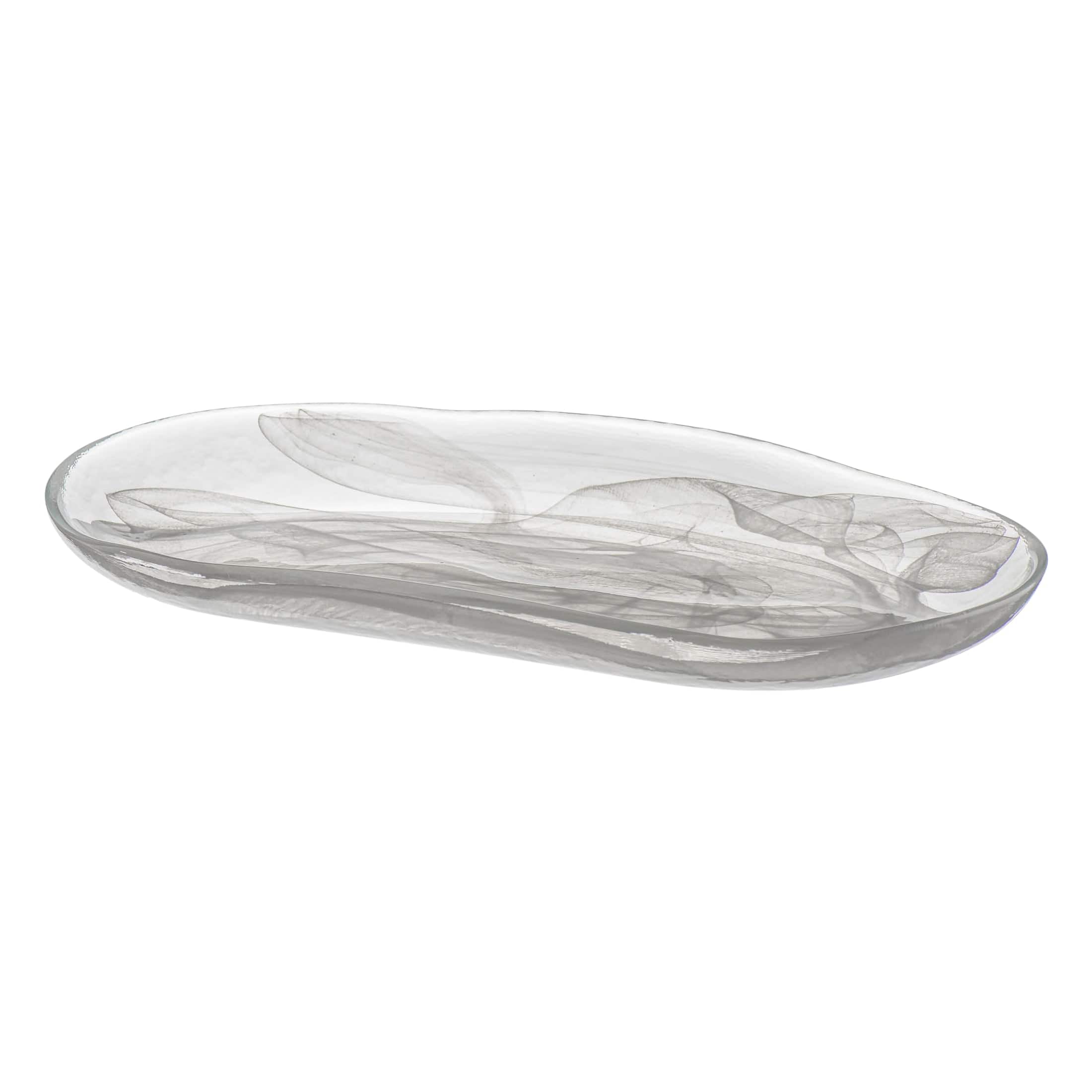 Atlas White Glass Plate 13.9" x 7.8"