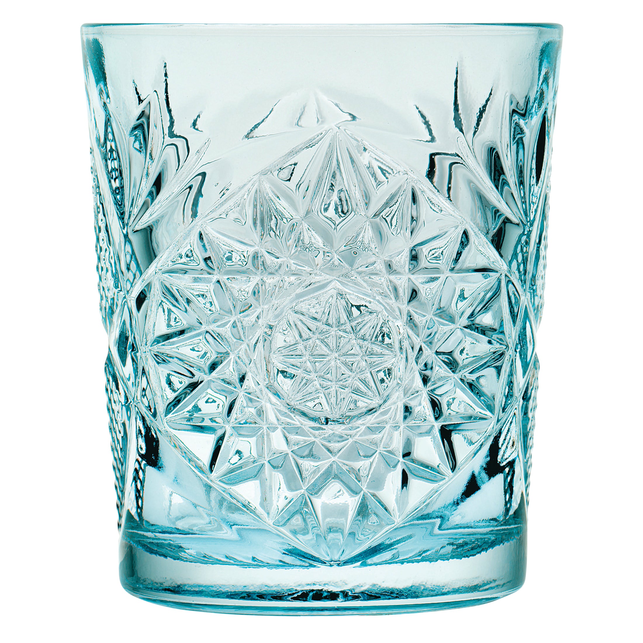 Icon Spring Summer Blue Soda Lime Double Old Fashion 3.5" x 4.2" / 12oz