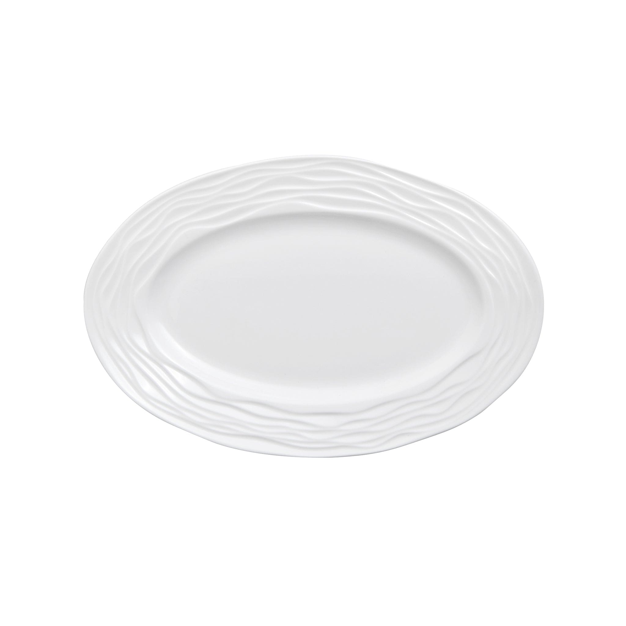 Camilla Porcelain Oval Platter 10x6" Bright White