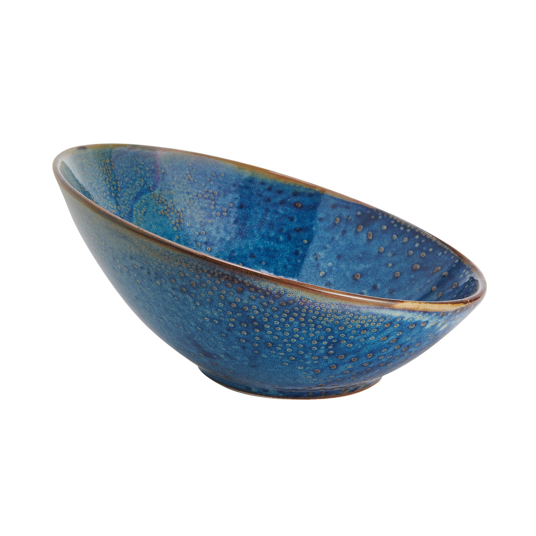 Starlit Porcelain Slanted Bowl 10" / 30.4oz Blue