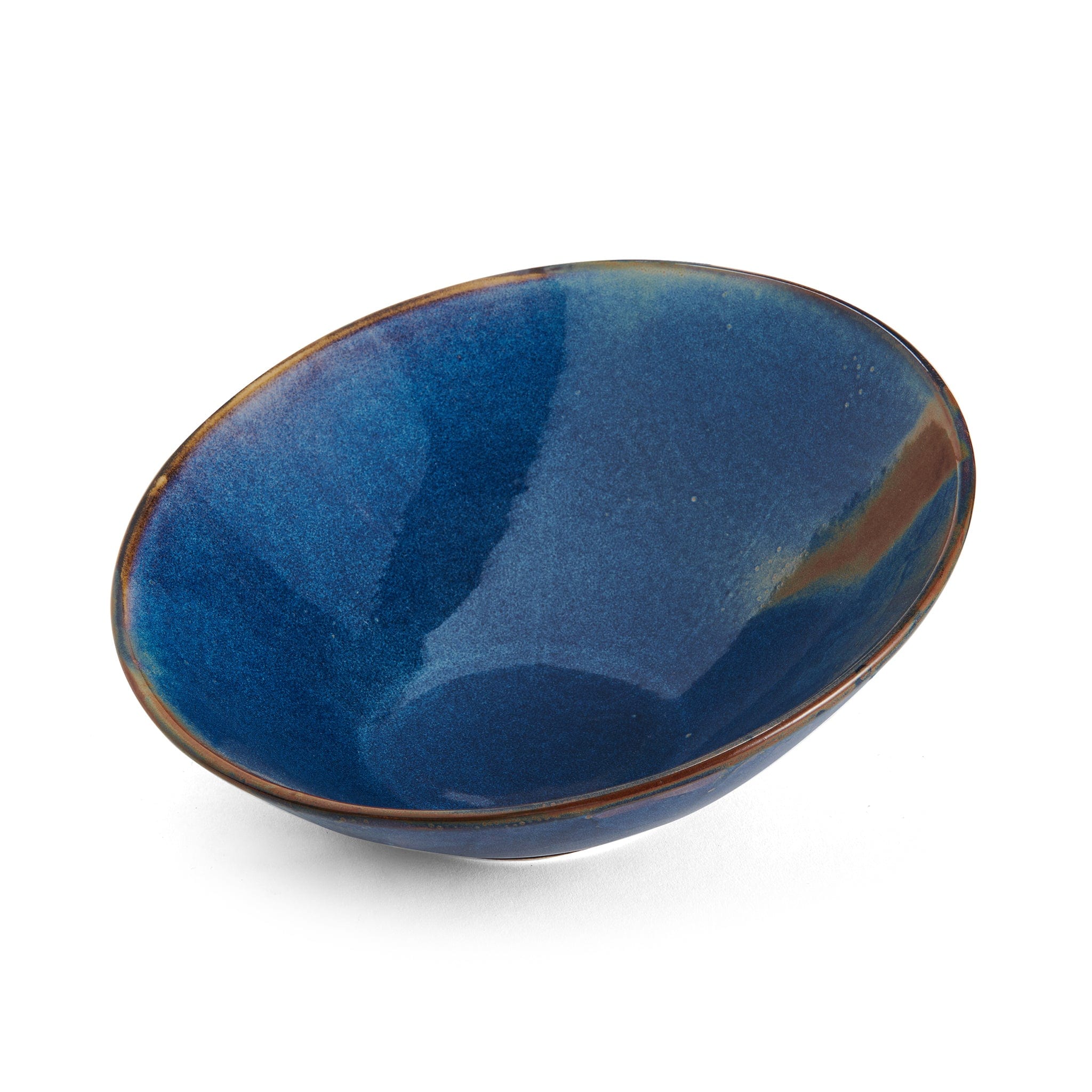 Starlit Porcelain Slanted Bowl 12" / 67.6oz Blue