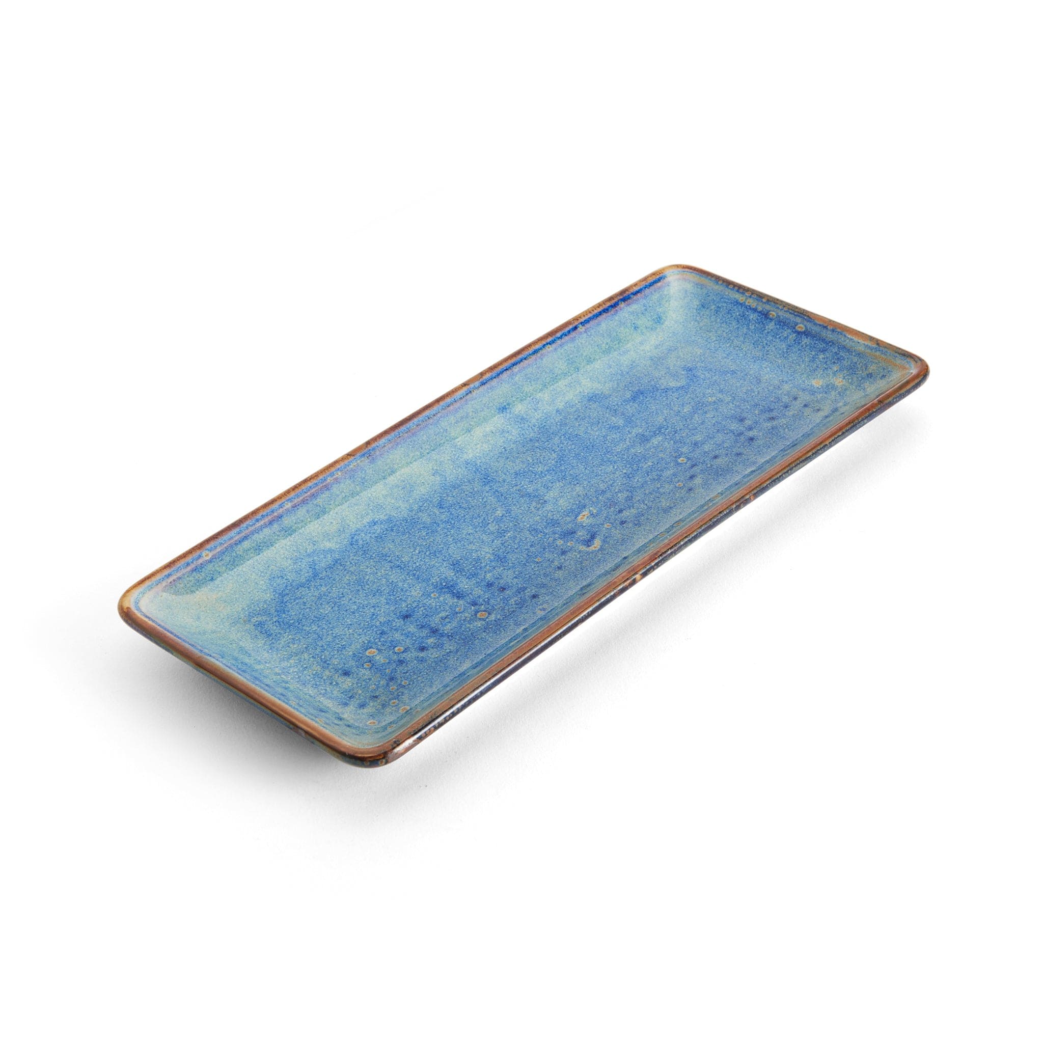 Starlit Porcelain Rectangular Platter 10x5" Blue