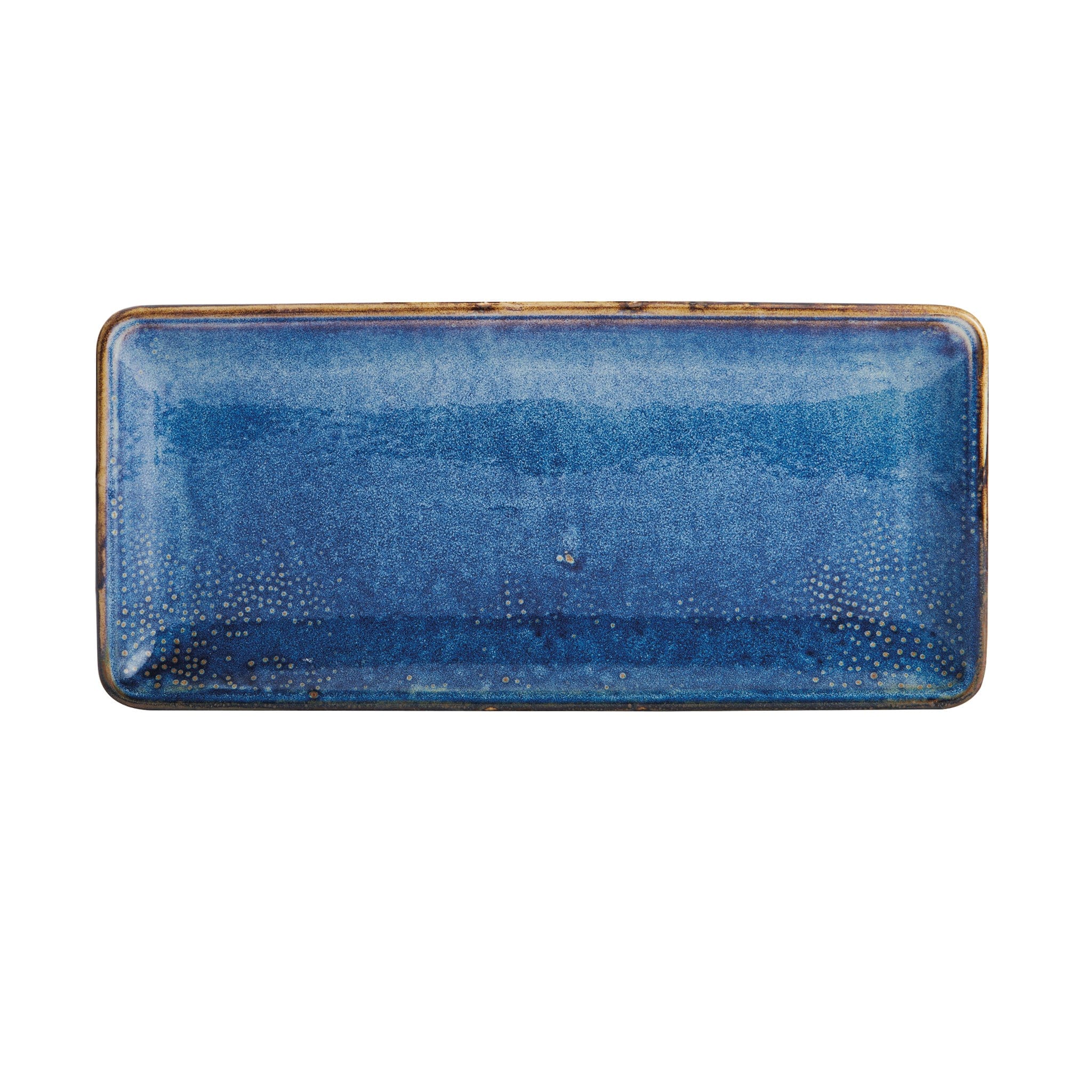 Starlit Porcelain Rectangular Platter 12x5" Blue