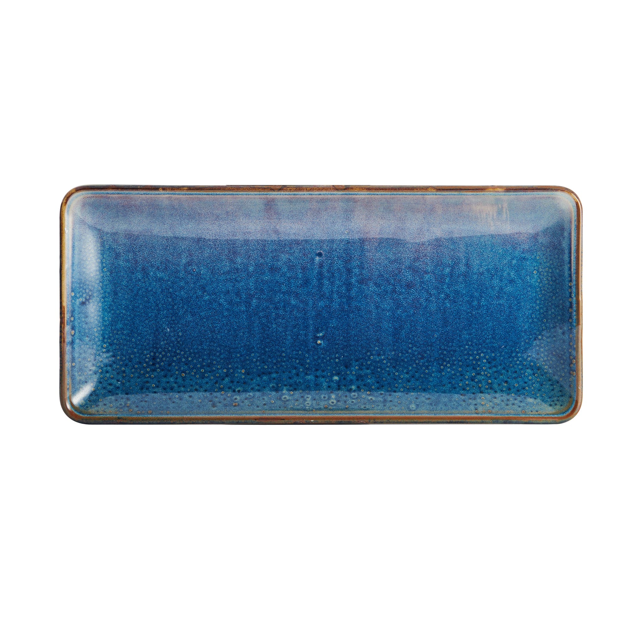 Starlit Porcelain Rectangular Platter 14x6" Blue