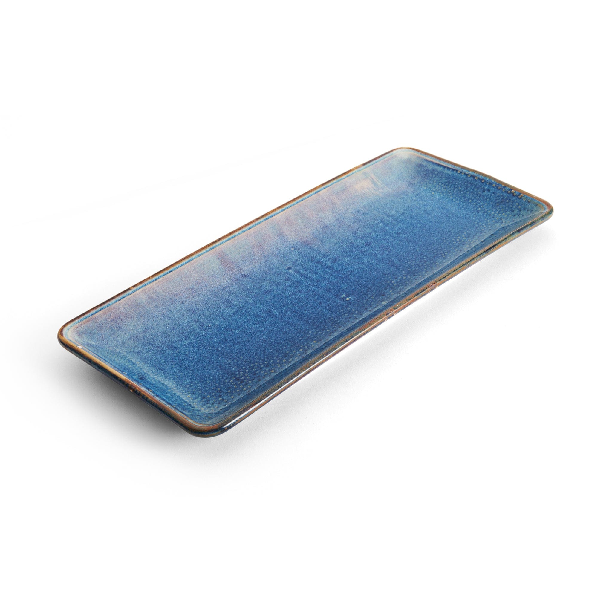 Starlit Porcelain Rectangular Platter 14x6" Blue