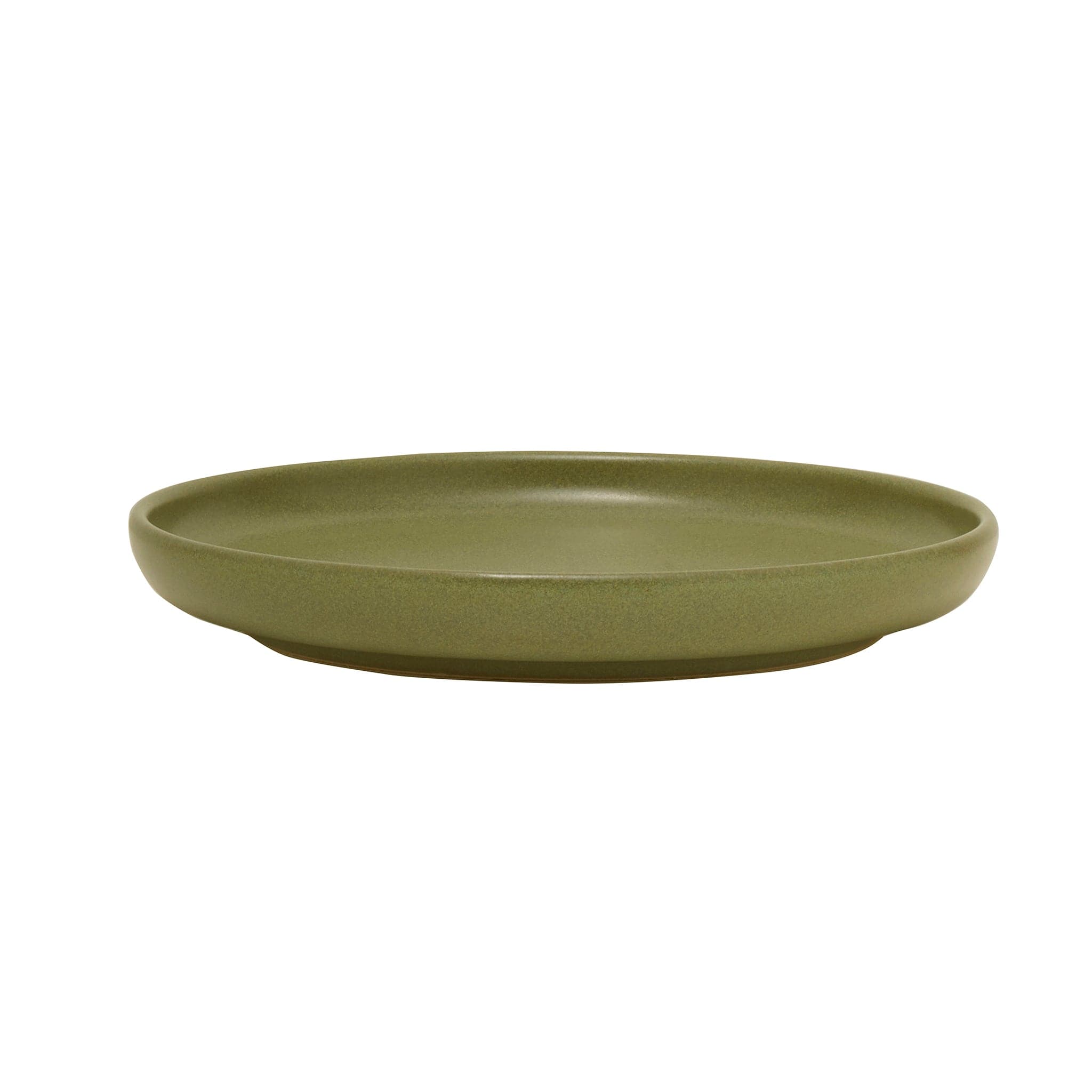 Solitude Stoneware Coupe Plate 6.7in Green