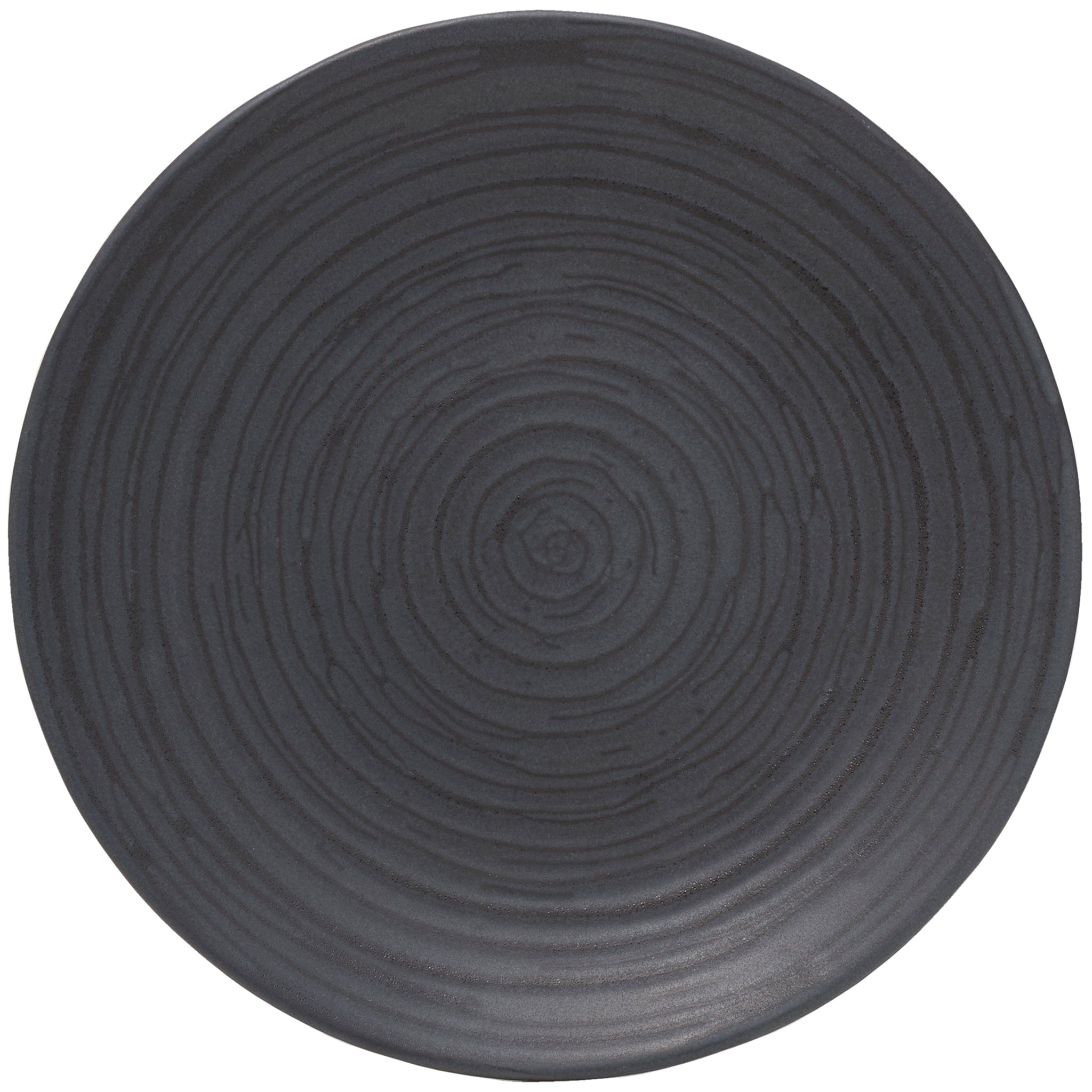 Obsidian Black Stoneware Coupe Plate 8.25" Black